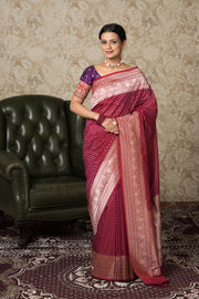 Red Katan Silk Banarasi Saree