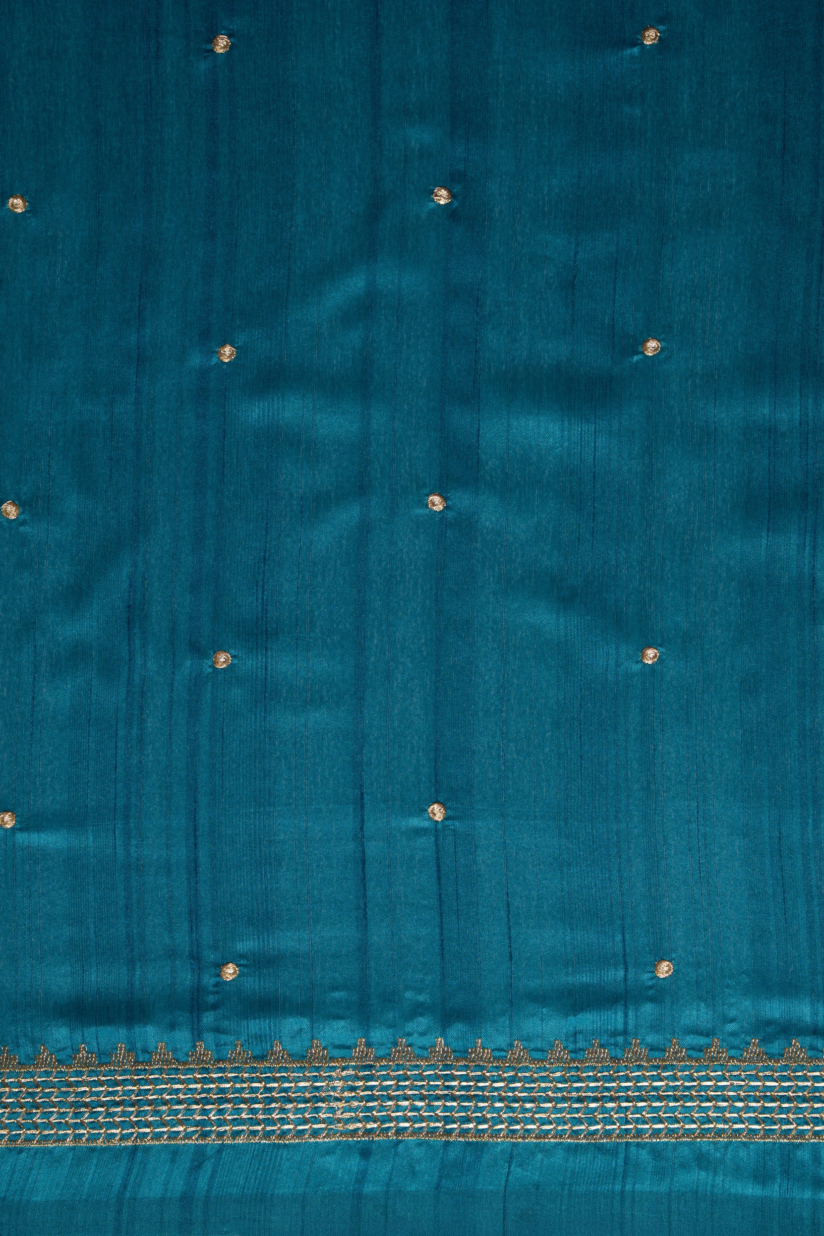 Teal Tussar Silk Saree