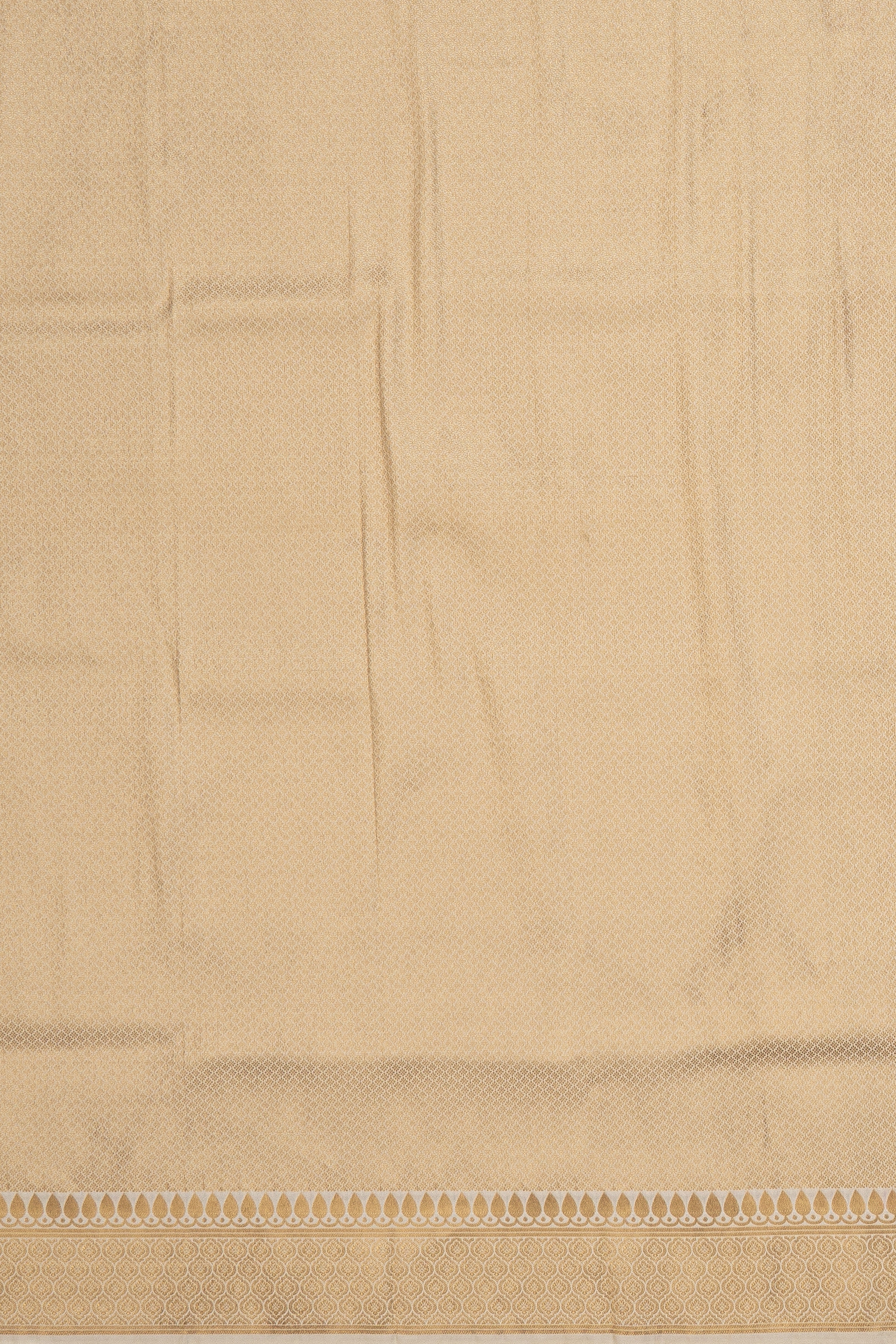 Cream Katan Silk Banarasi Saree with Jaal pattern