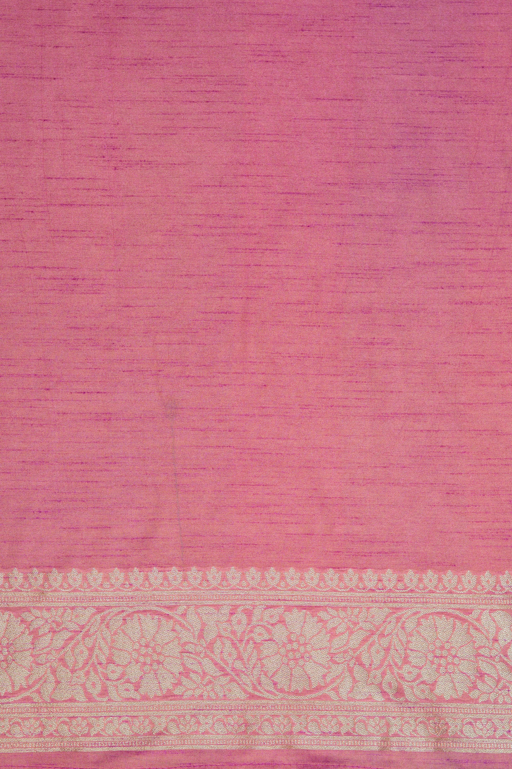 Pastel Purple Tussar Silk Banarasi Saree