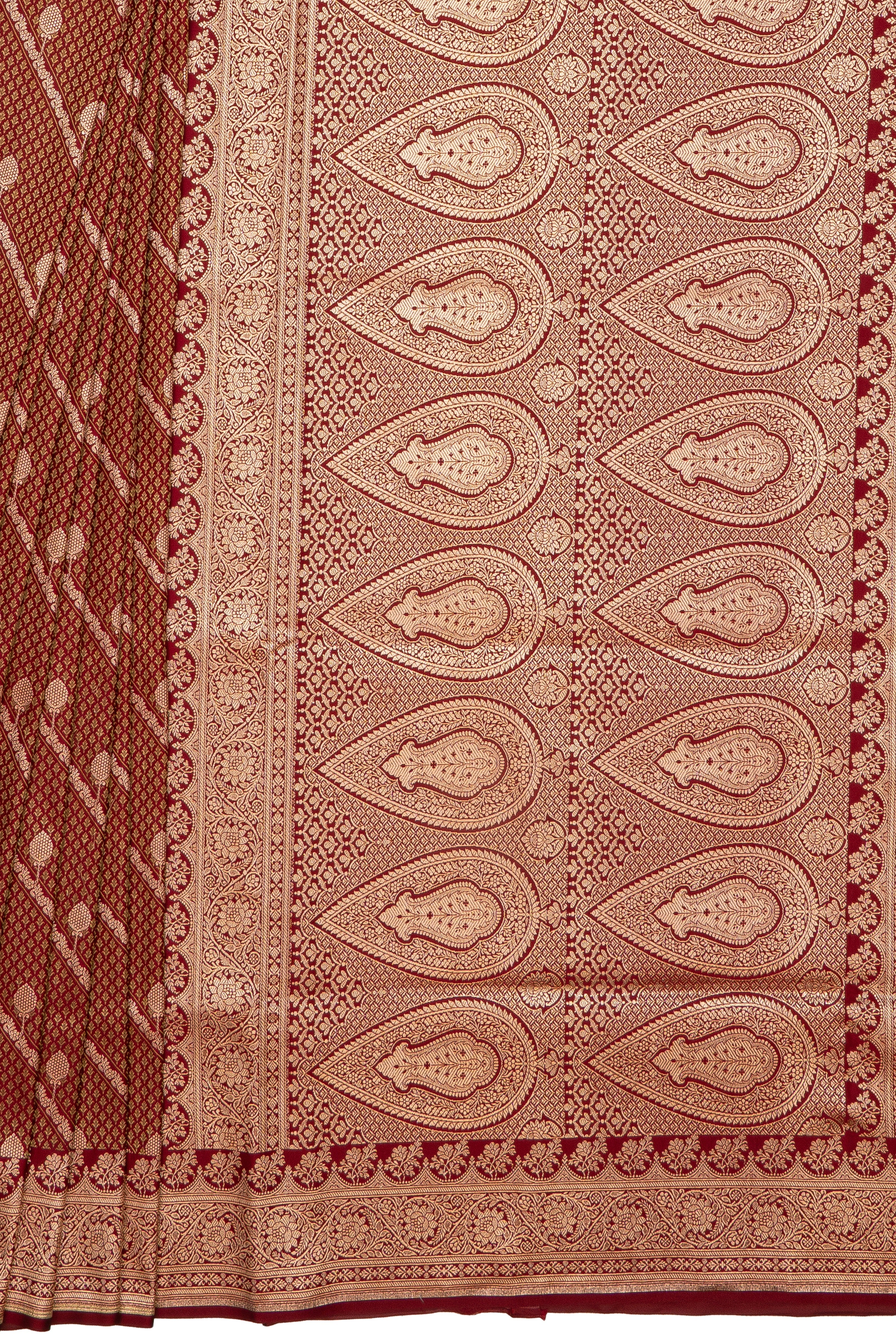 Red Katan Silk Banarasi Brocade Saree