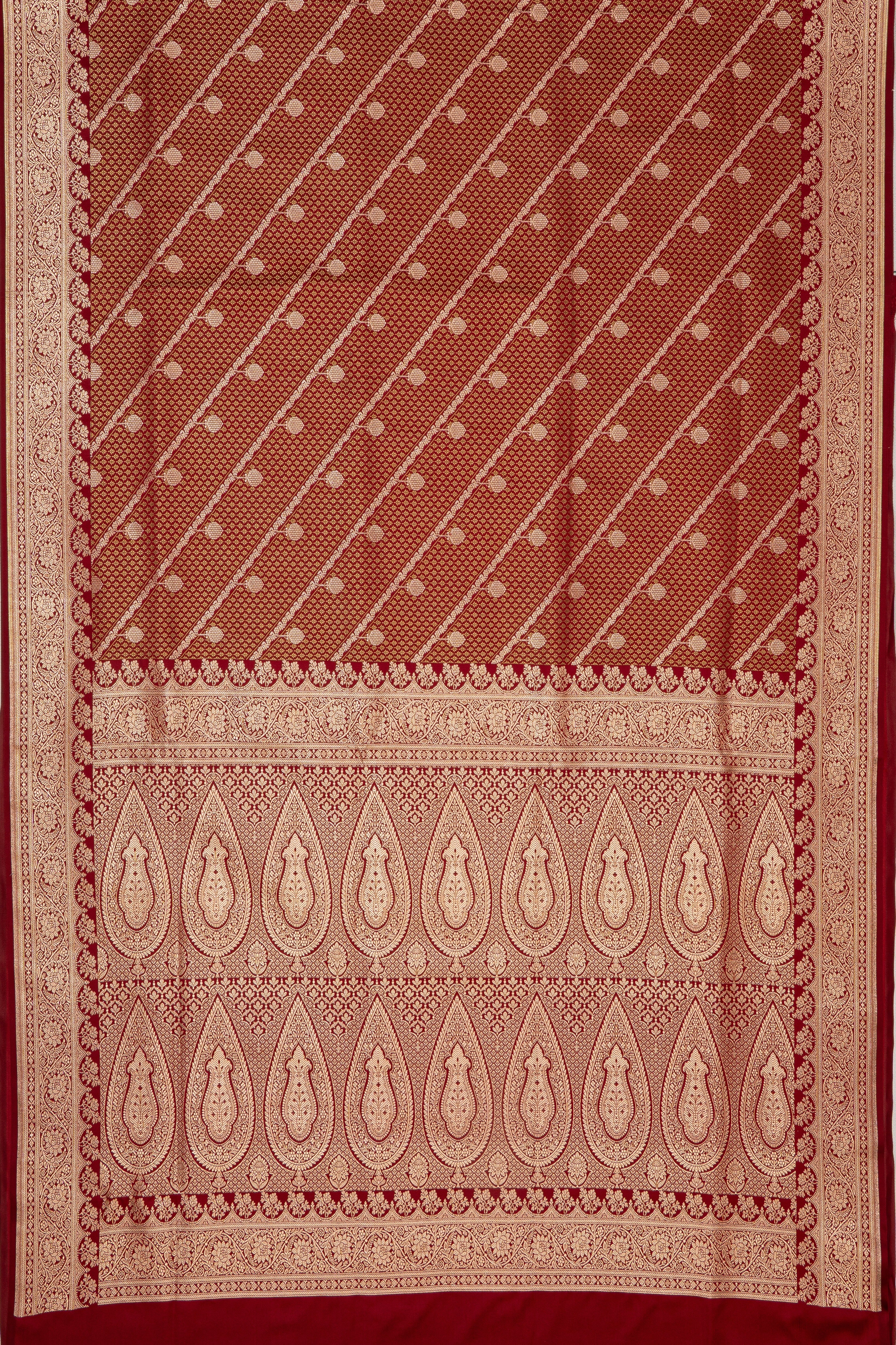 Red Katan Silk Banarasi Brocade Saree