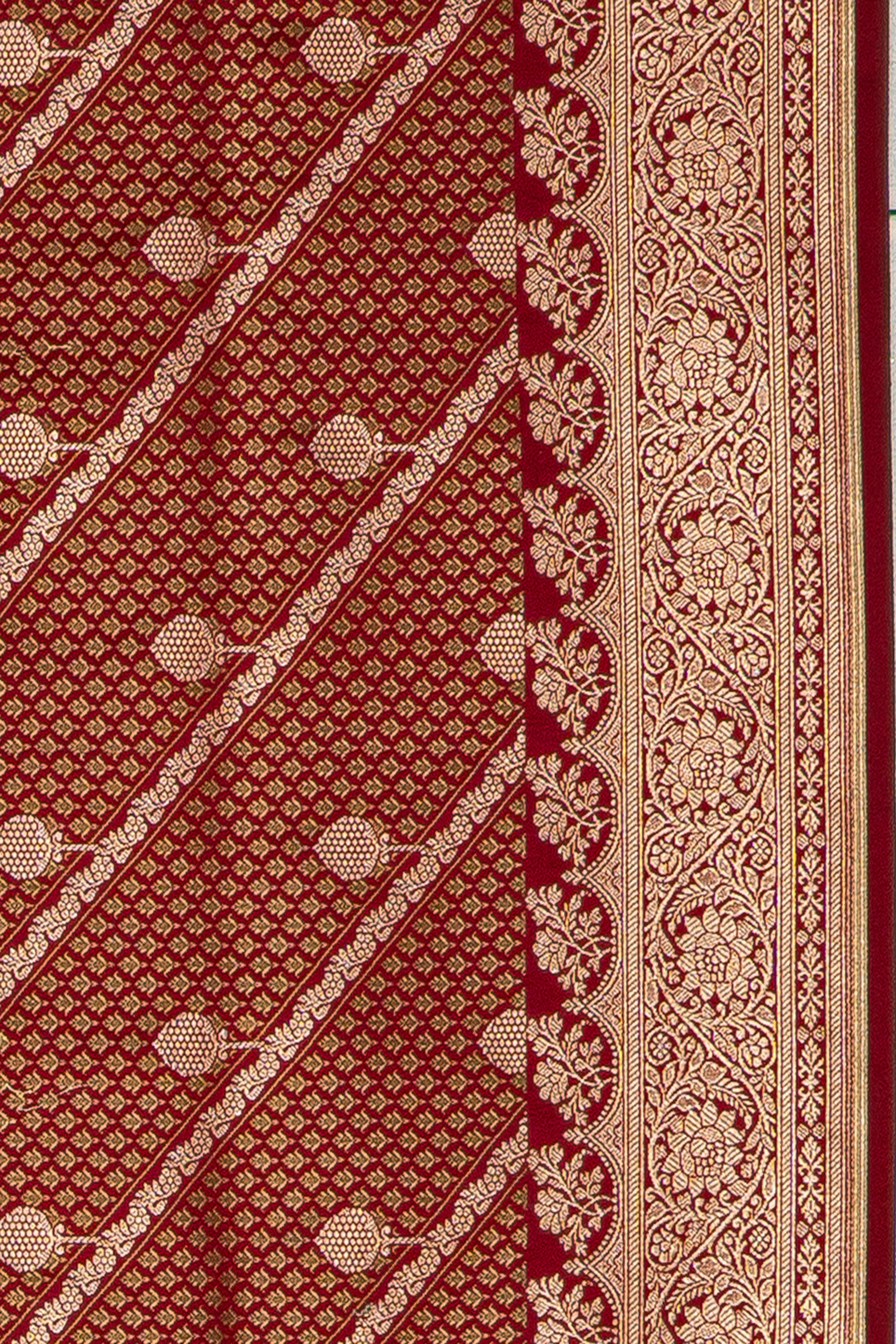 Red Katan Silk Banarasi Brocade Saree