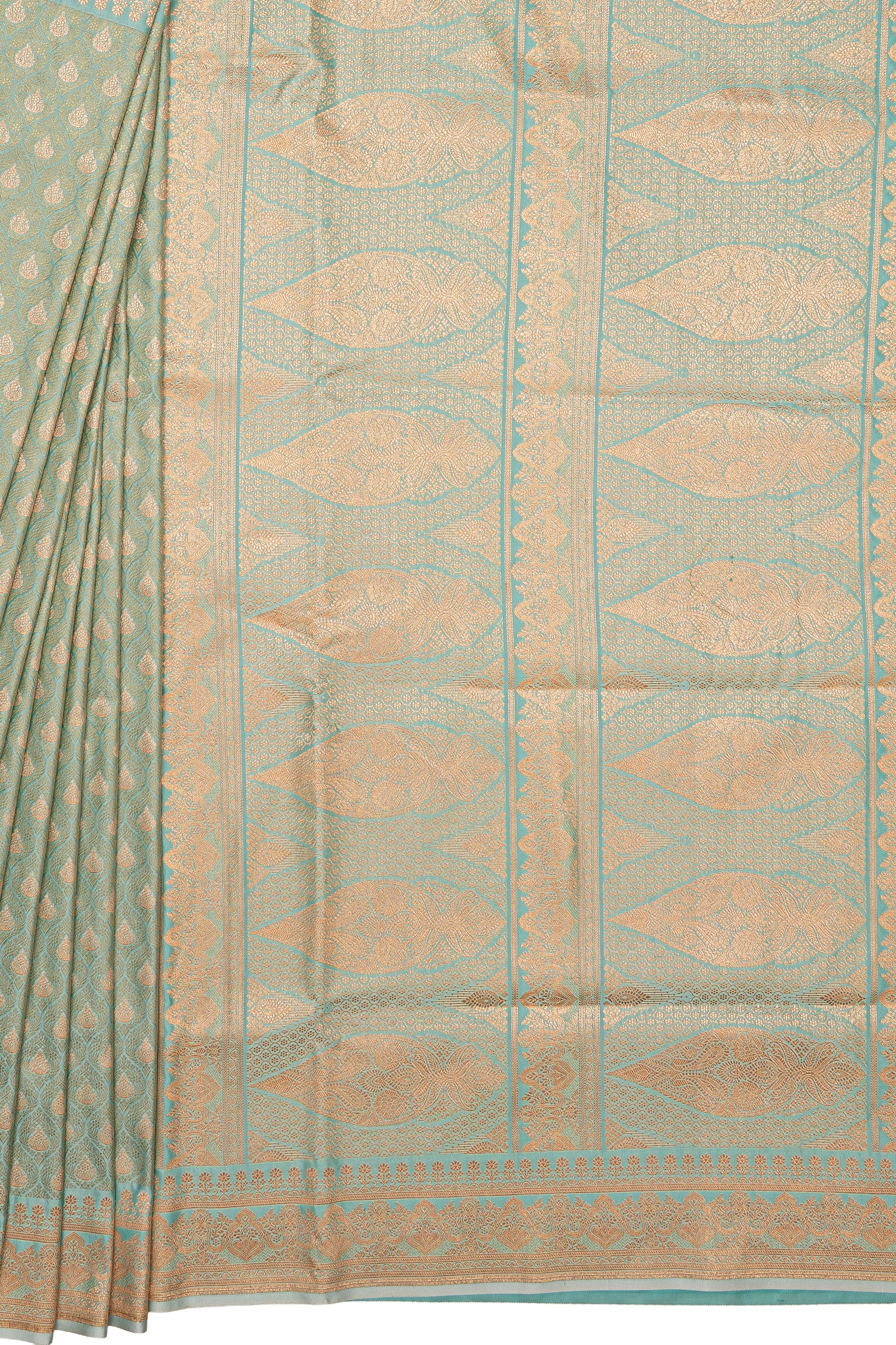 Pastel Green Katan Silk Banarasi Brocade Saree