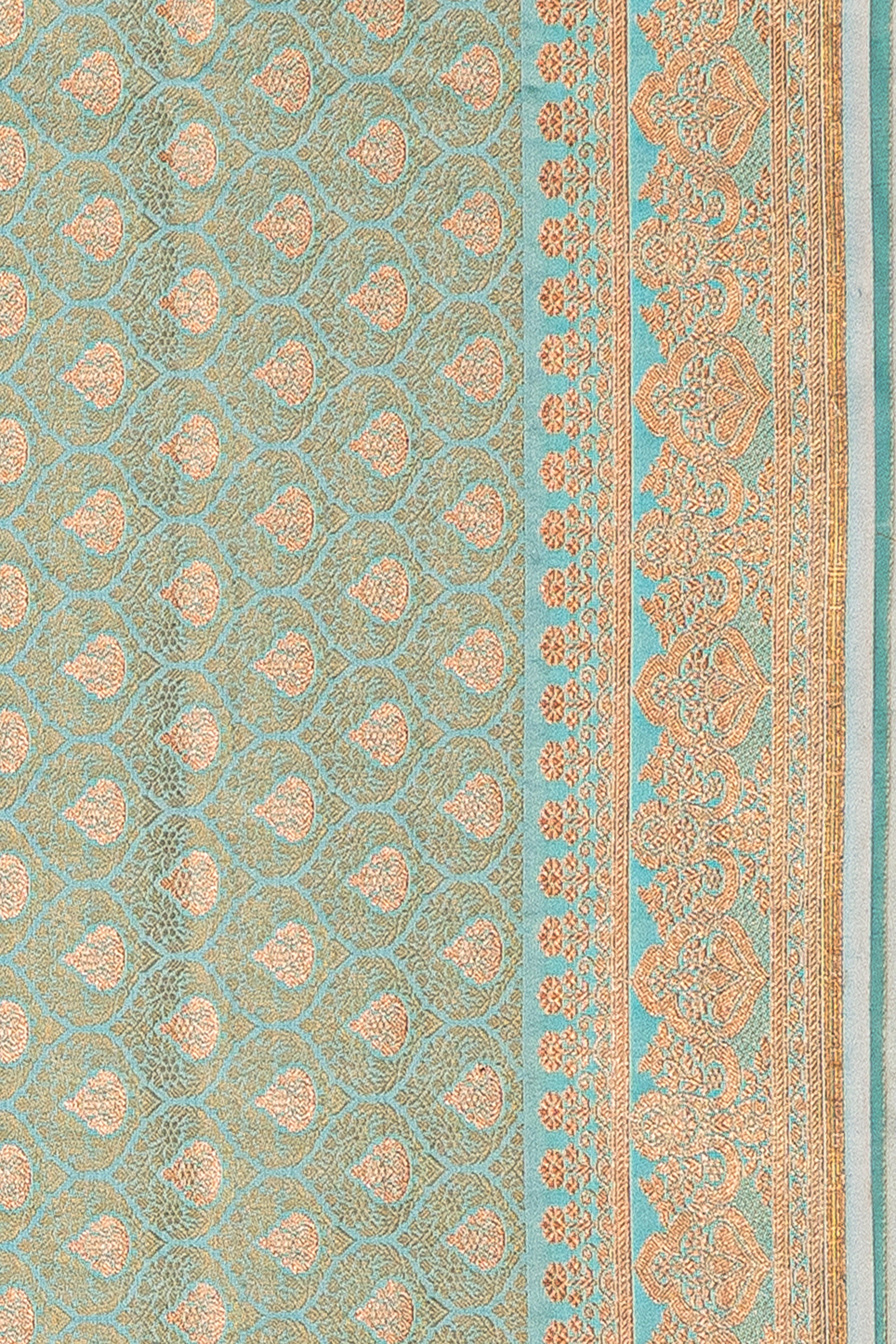 Pastel Green Katan Silk Banarasi Brocade Saree