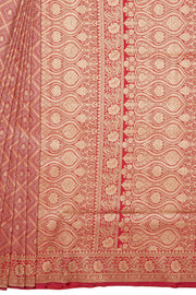 Pink Katan Silk Banarasi Brocade Saree