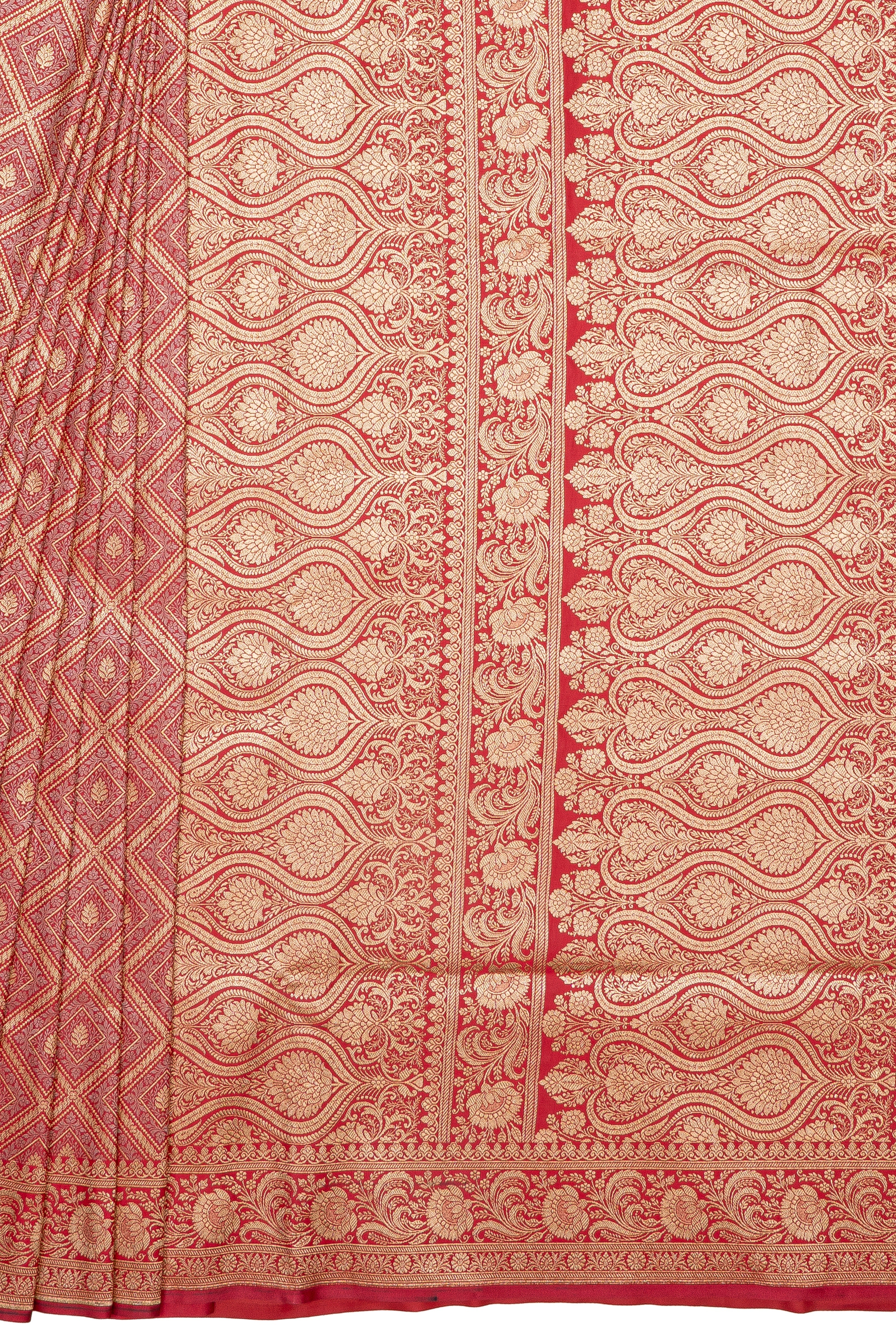 Pink Katan Silk Banarasi Brocade Saree