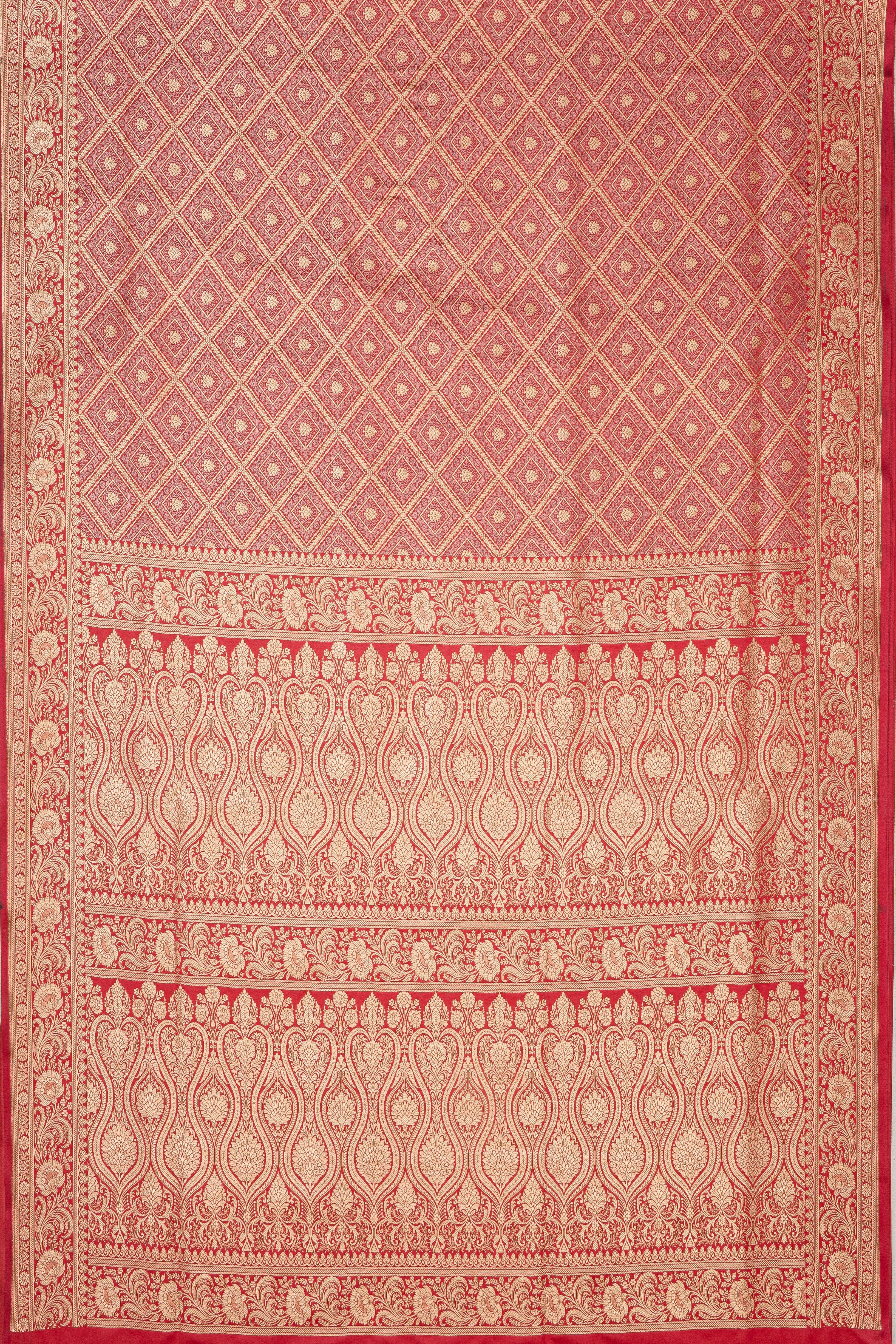 Pink Katan Silk Banarasi Brocade Saree