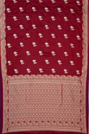 Red Soft Silk Banarasi Saree