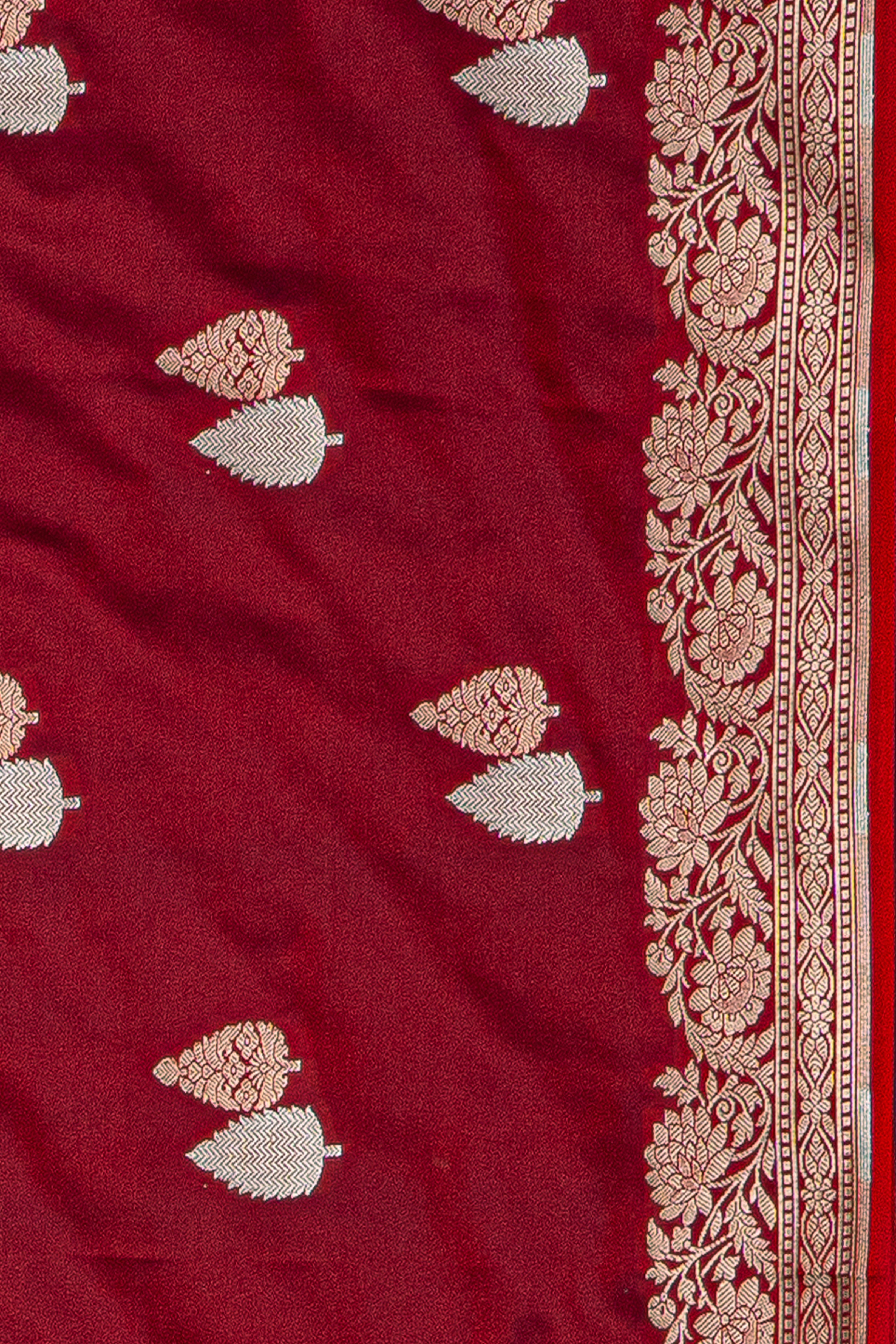 Red Soft Silk Banarasi Saree