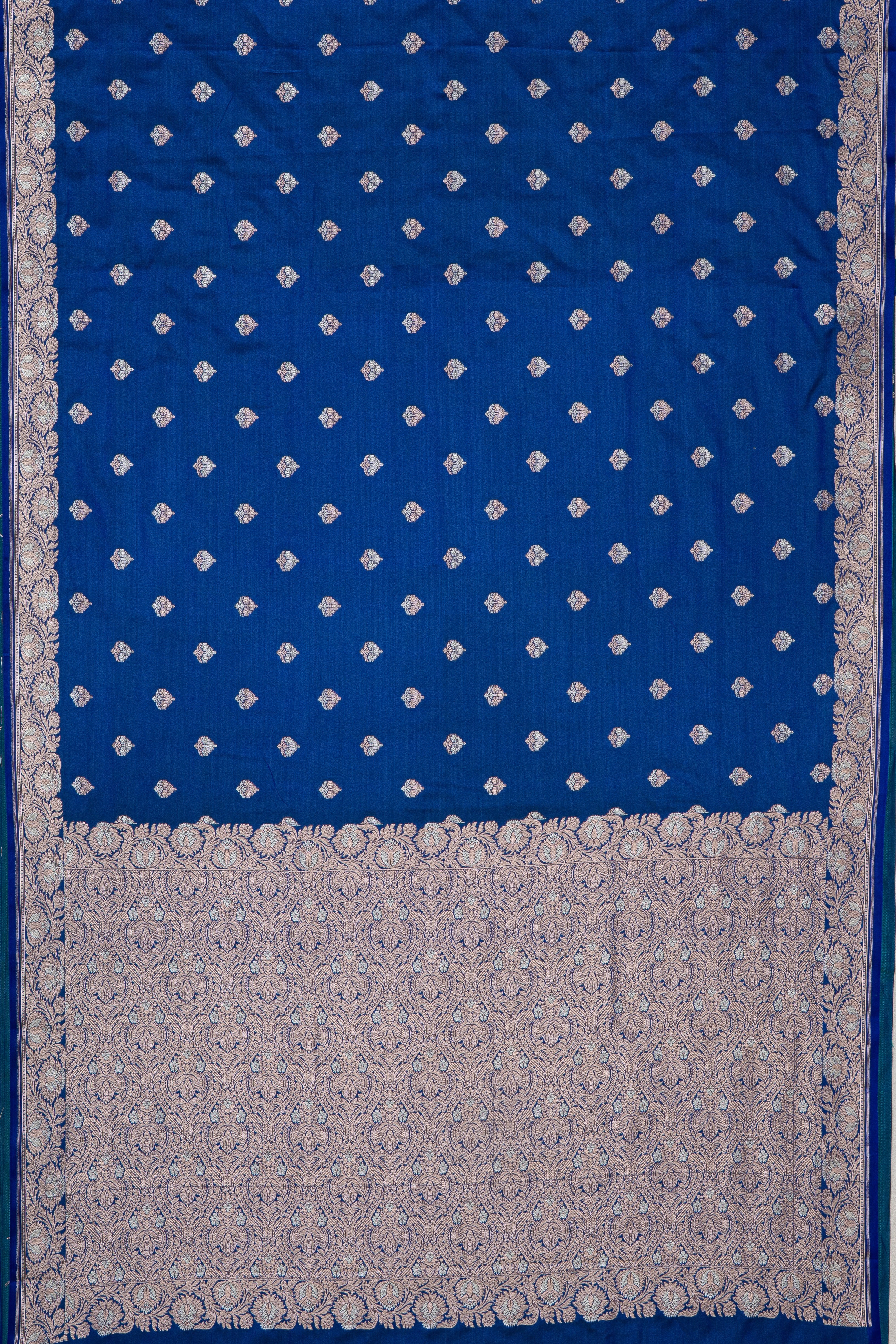 Royal Blue Soft Silk Banarasi Saree
