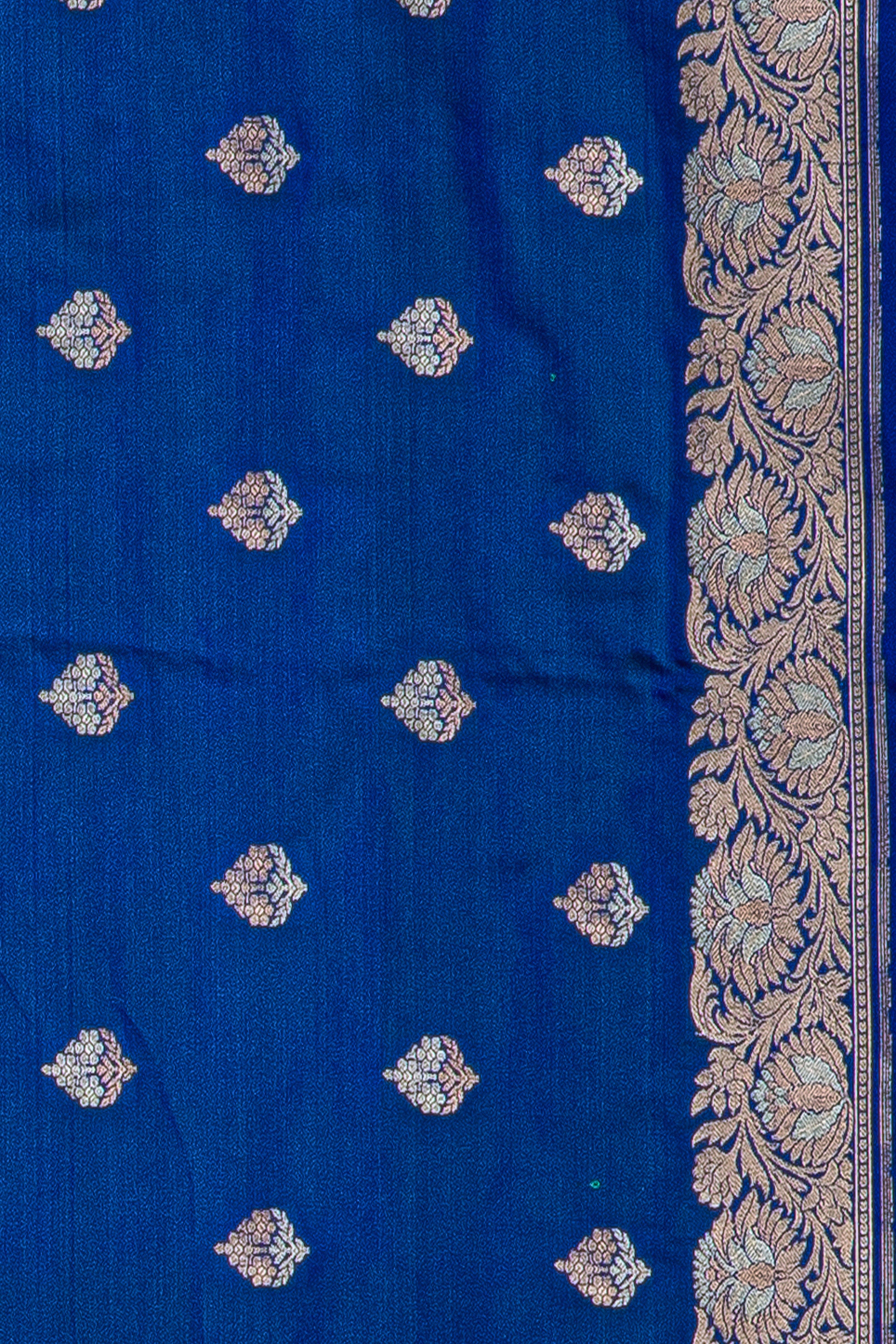 Royal Blue Soft Silk Banarasi Saree