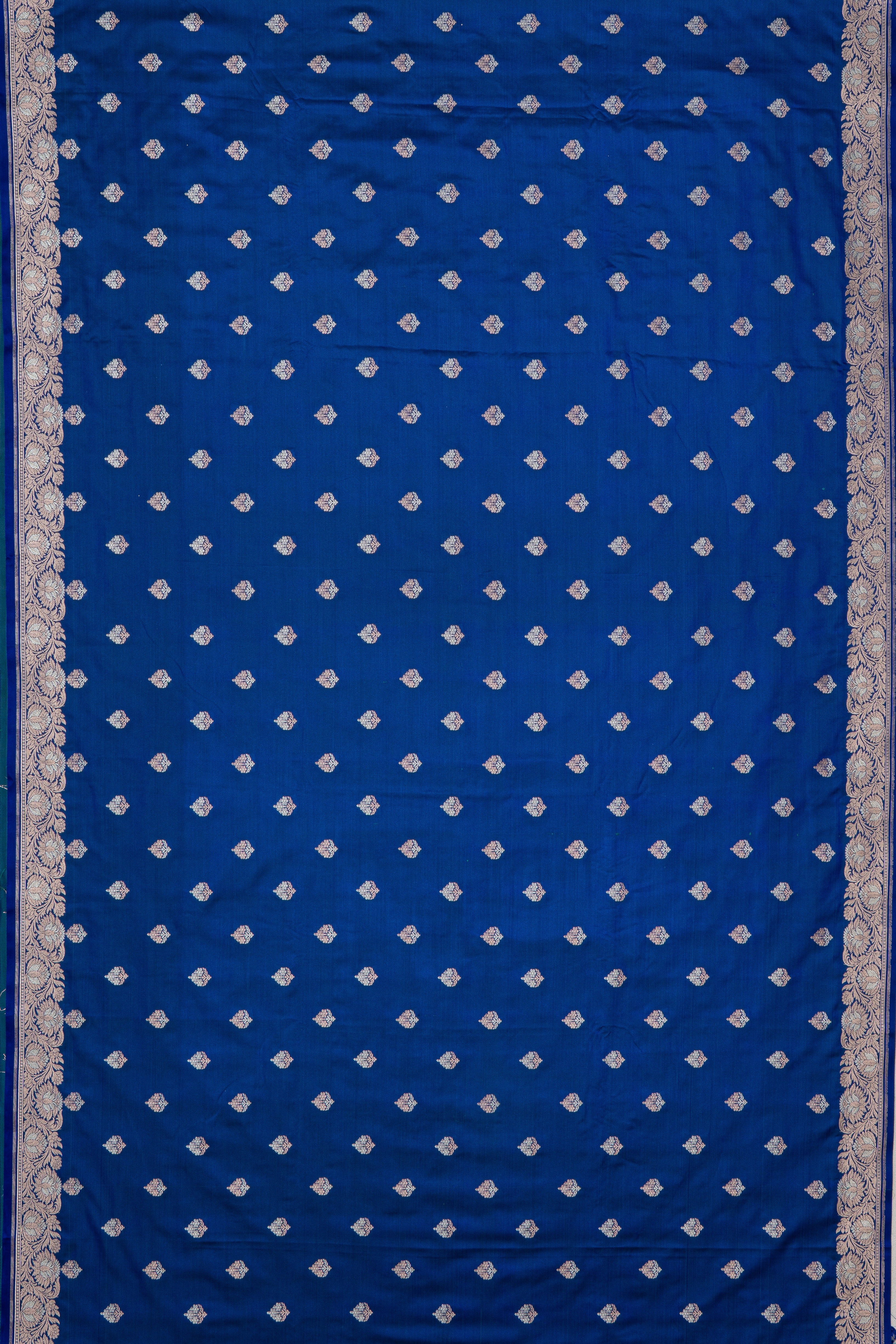 Royal Blue Soft Silk Banarasi Saree