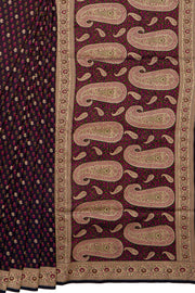 Purple Katan Silk Banarasi Saree with Jamawar motifs