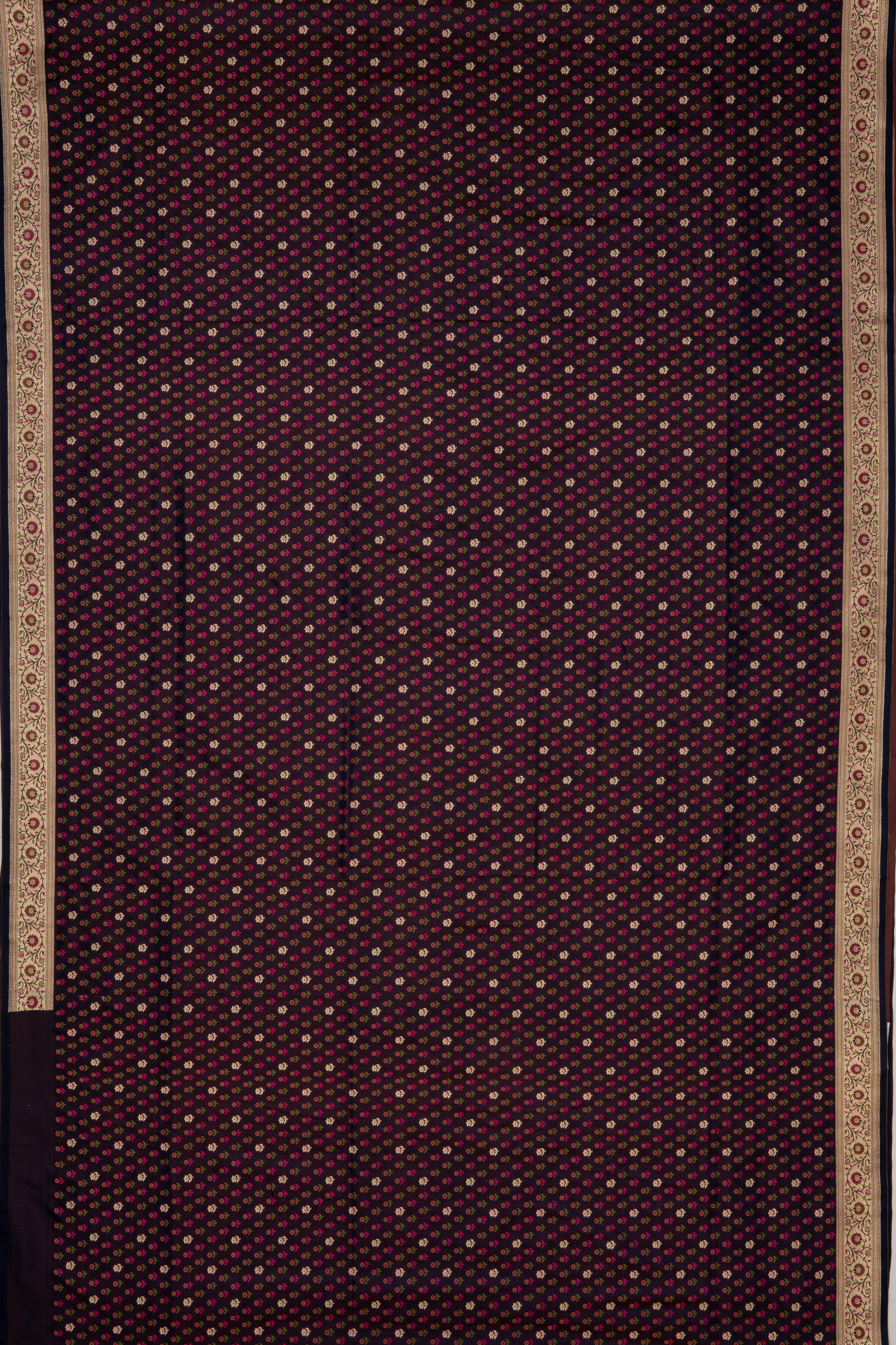 Purple Katan Silk Banarasi Saree with Jamawar motifs