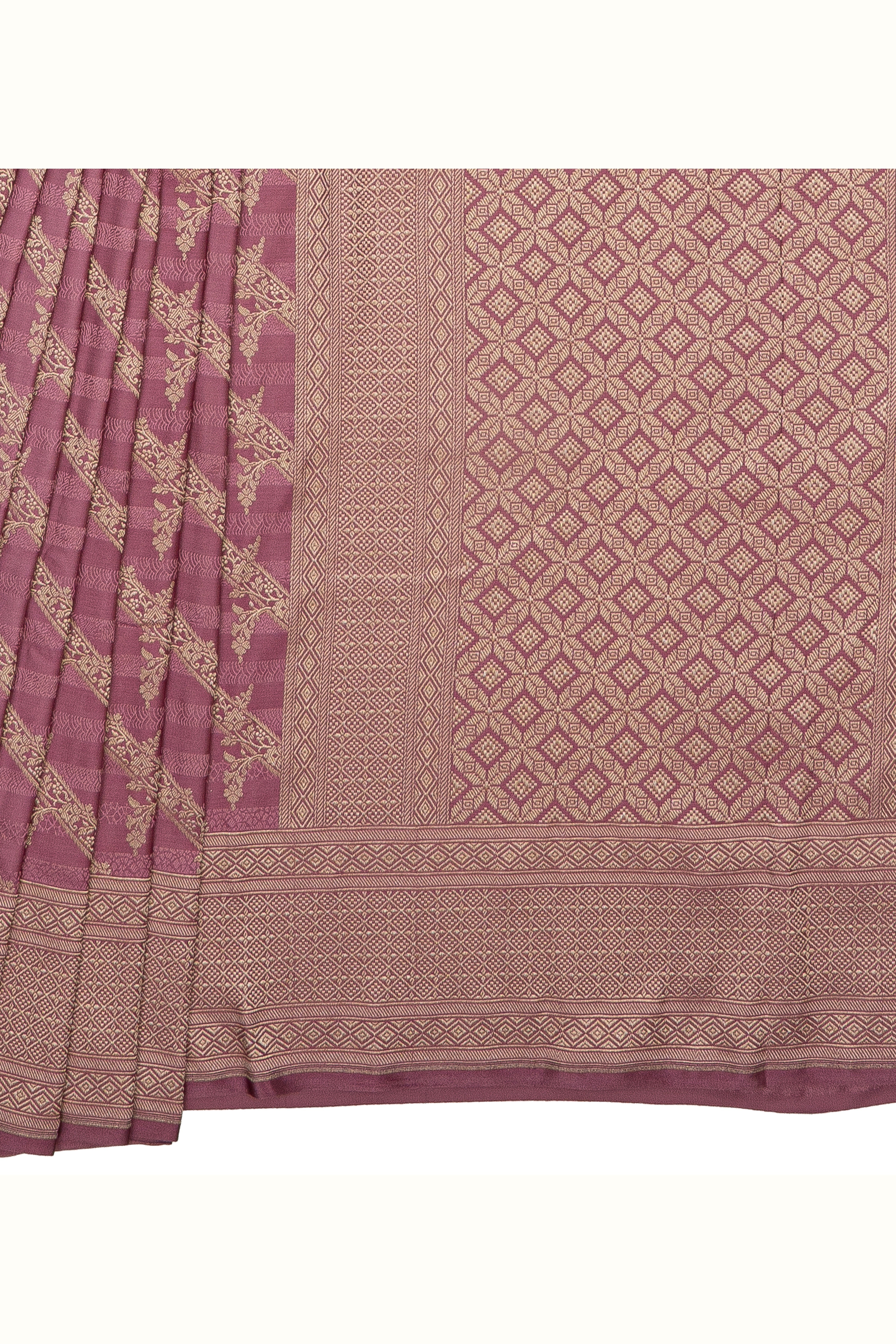 Purple Soft Silk Saree with Tanchoi Threadwork