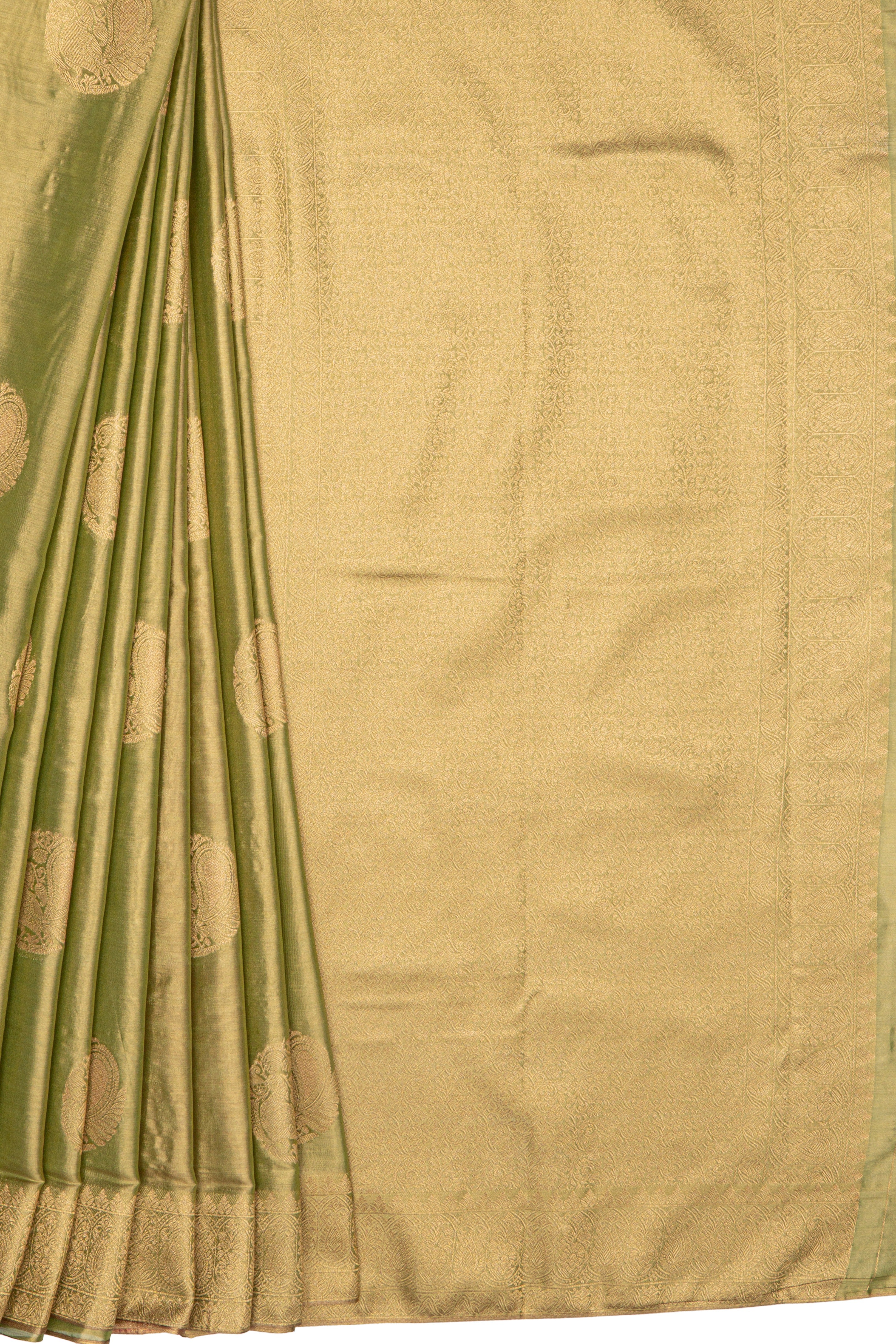 Pastel Green Tissue Silk Kanjivaram Saree