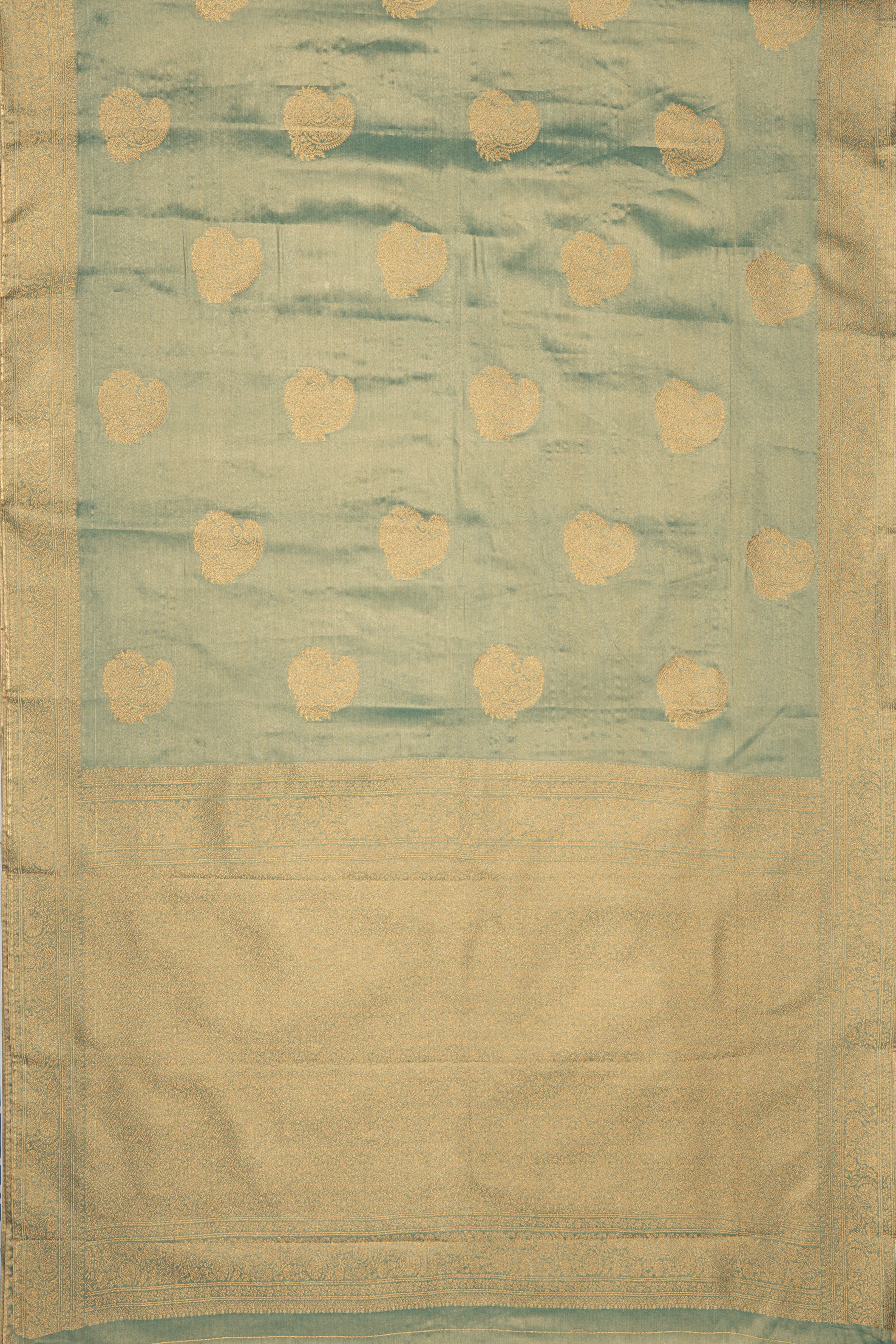 Pastel Blue Tissue Silk Kanjivaram Saree