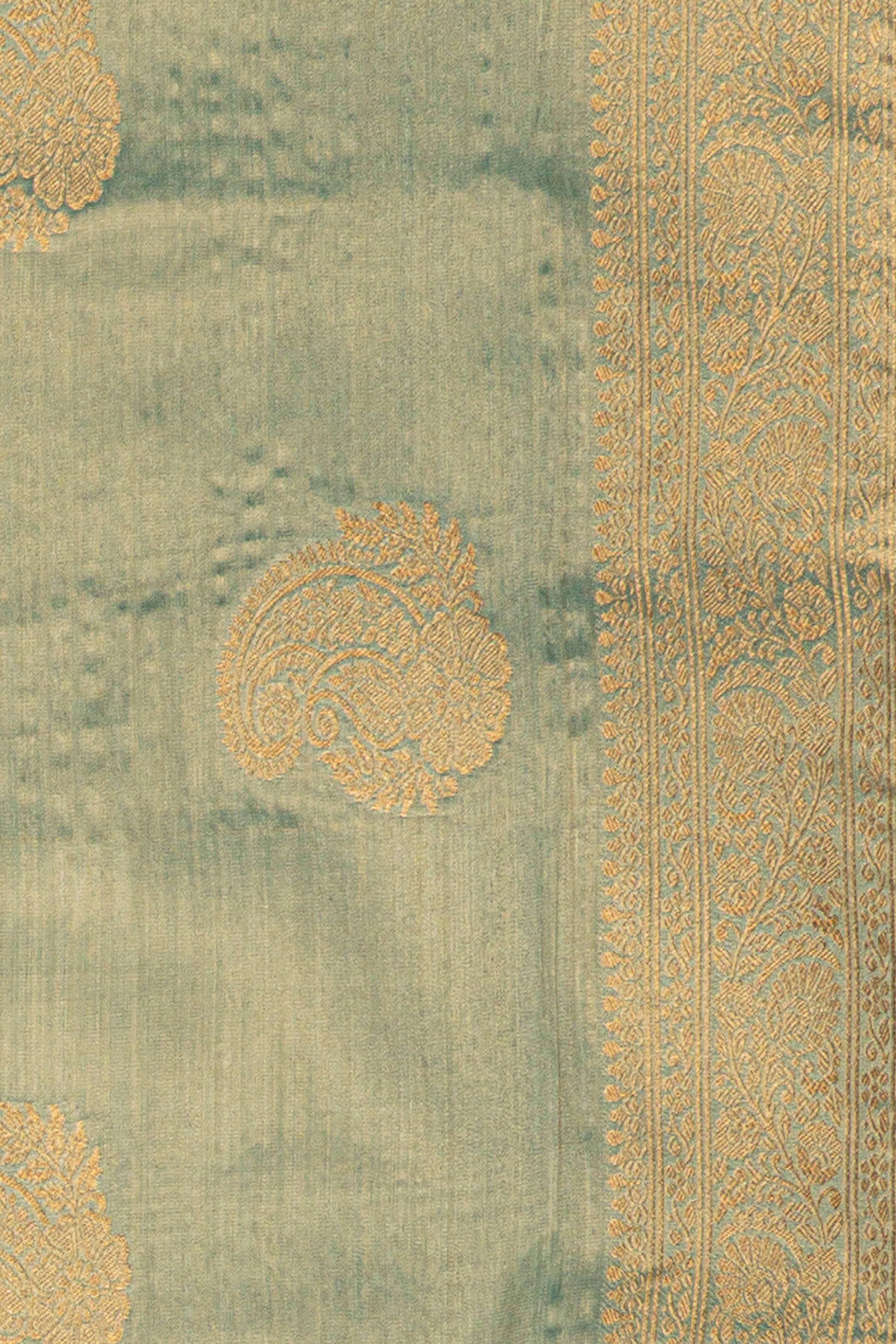 Pastel Blue Tissue Silk Kanjivaram Saree