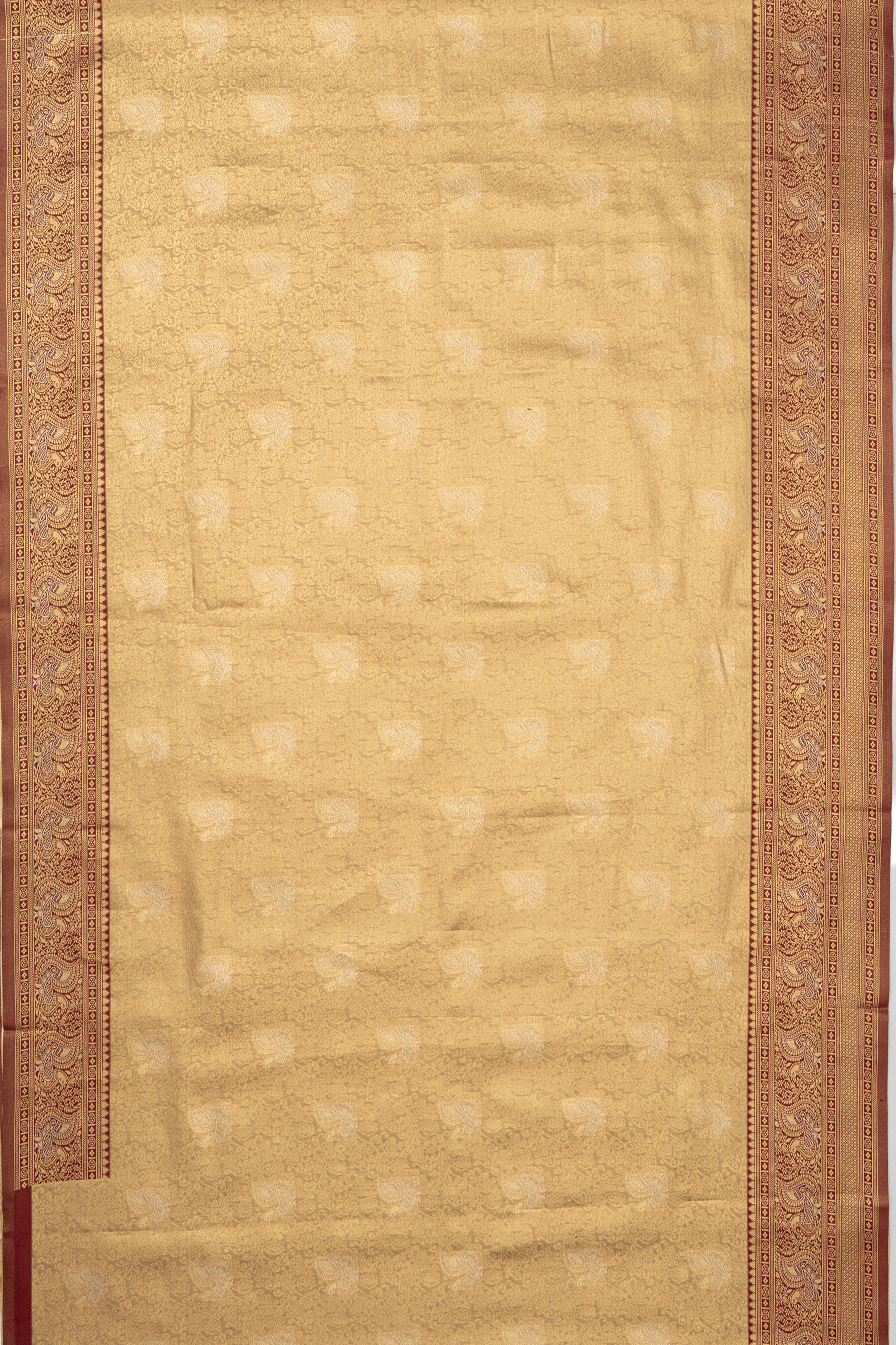 Gold Tissue Silk Kanjivaram Brocade Saree
