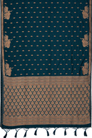 Midnight Blue Katan Silk Banarasi Saree