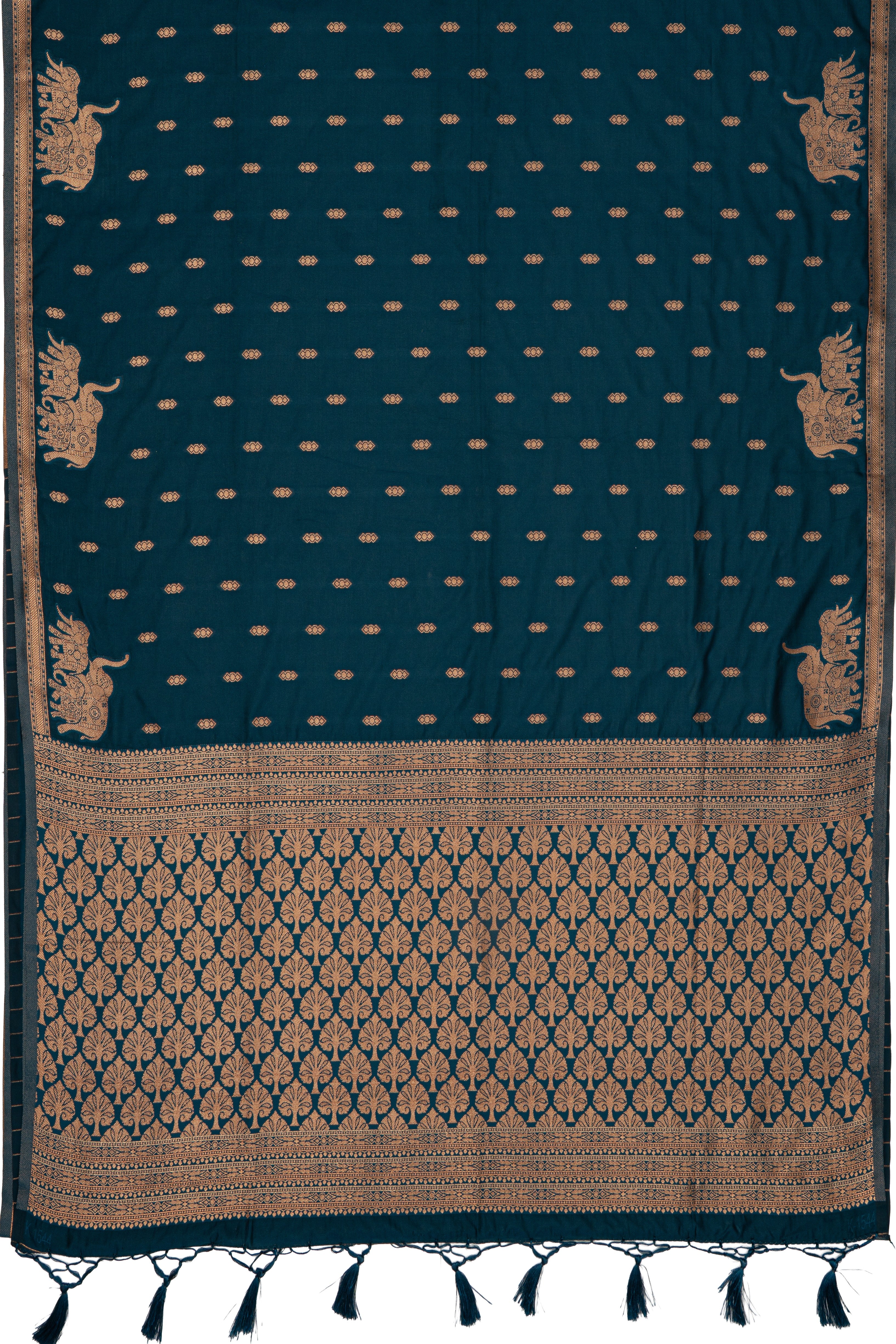 Midnight Blue Katan Silk Banarasi Saree
