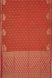 Peach Katan Silk Banarasi Saree