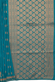 Sea Blue Katan Silk Banarasi Saree
