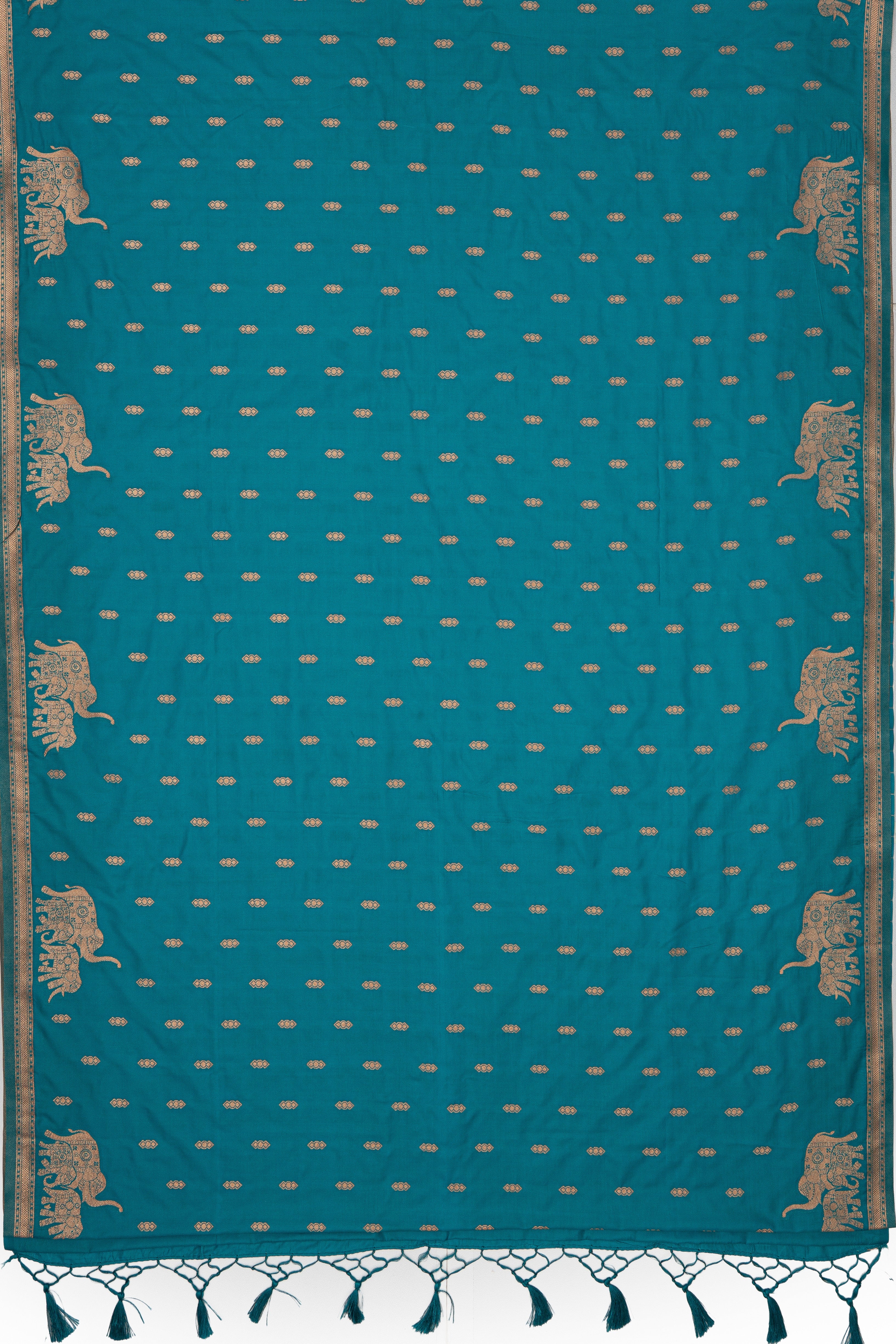 Sea Blue Katan Silk Banarasi Saree
