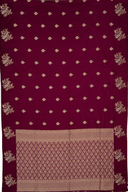 Wine Soft Silk Banarasi Saree