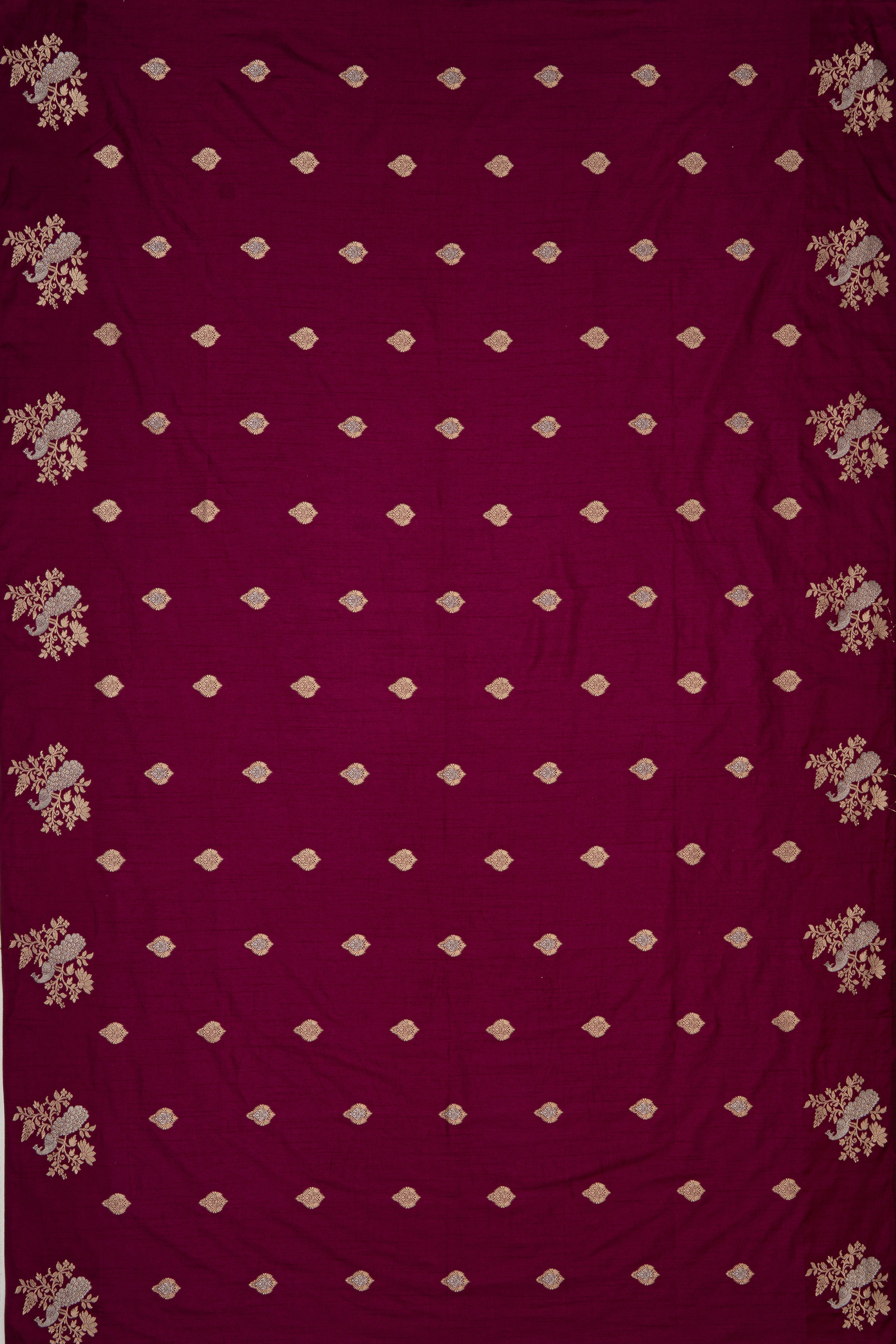 Wine Soft Silk Banarasi Saree
