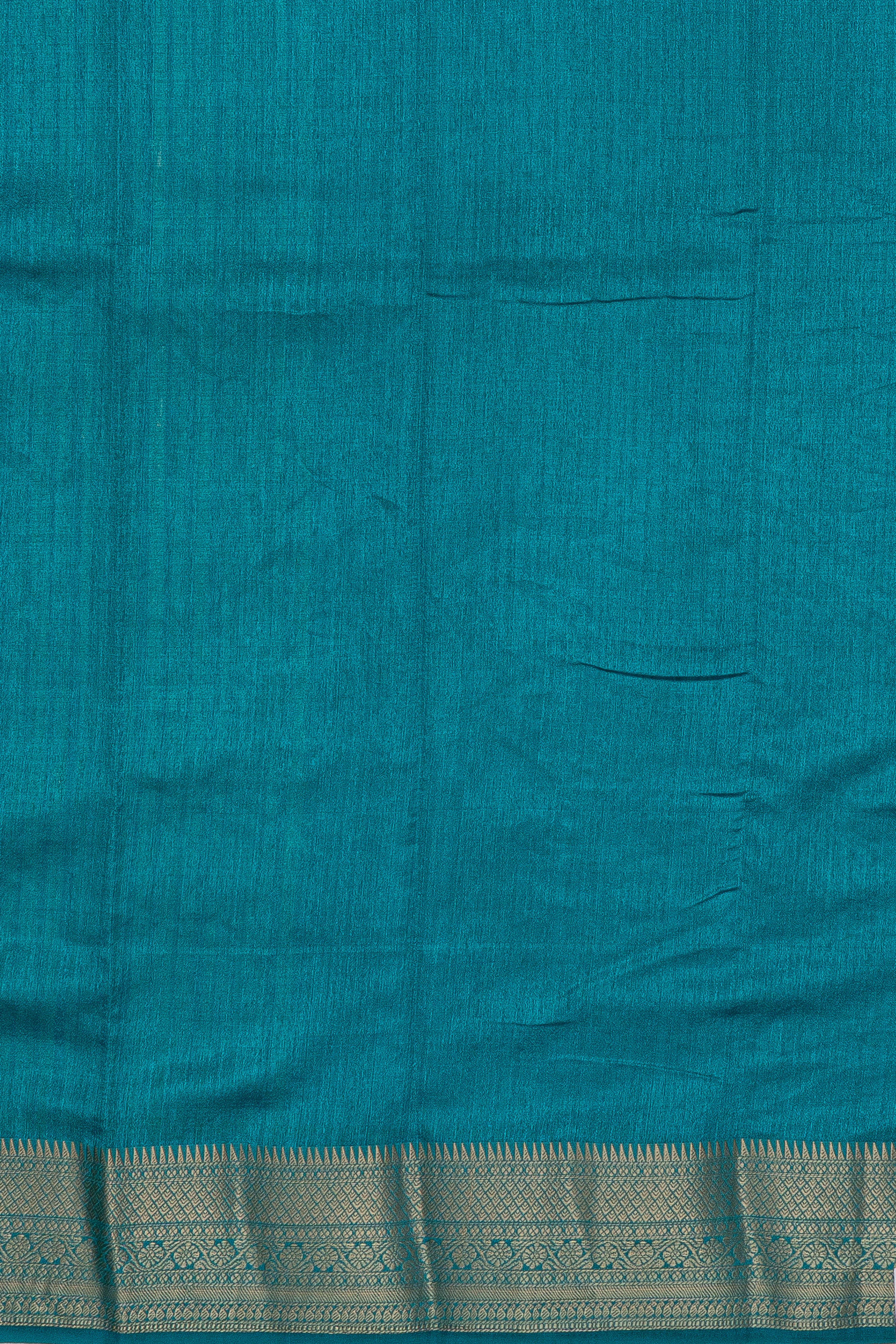 Teal Jute Silk Saree