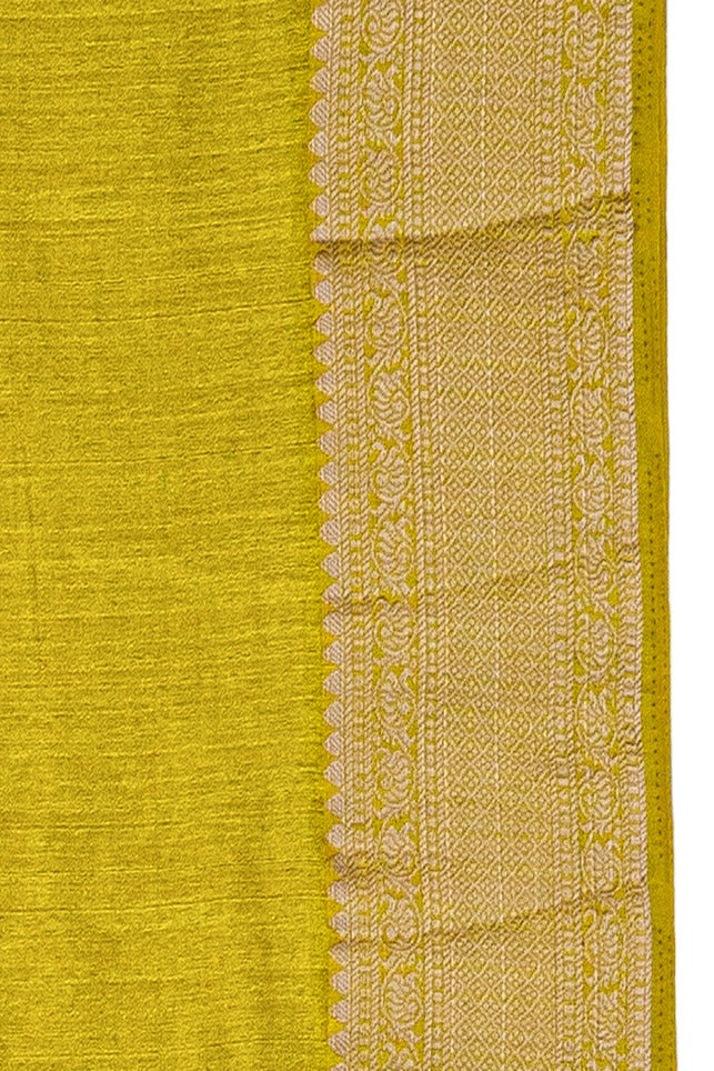 Lime Green Dola Silk Saree