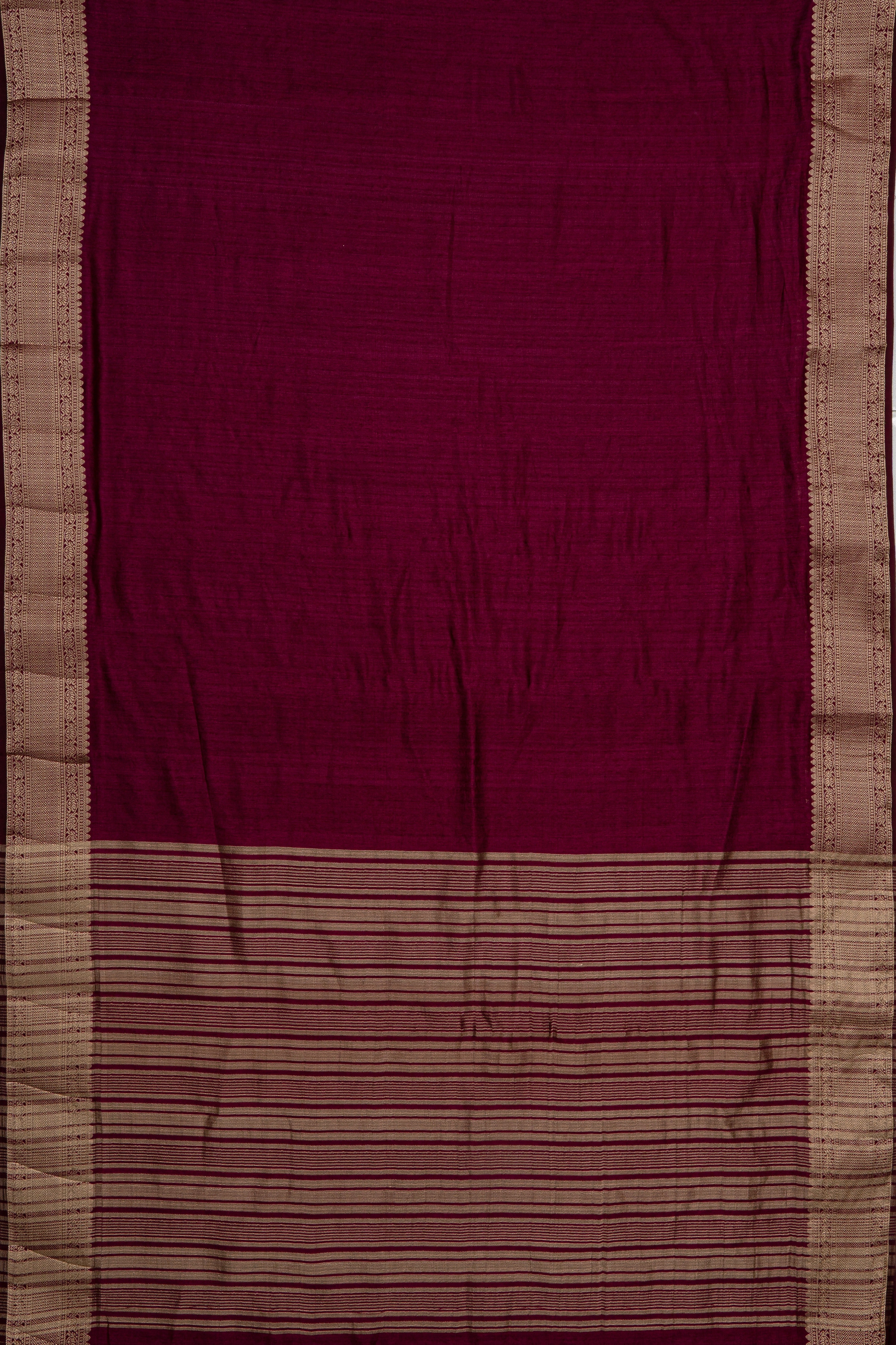 Wine Jute Silk Saree