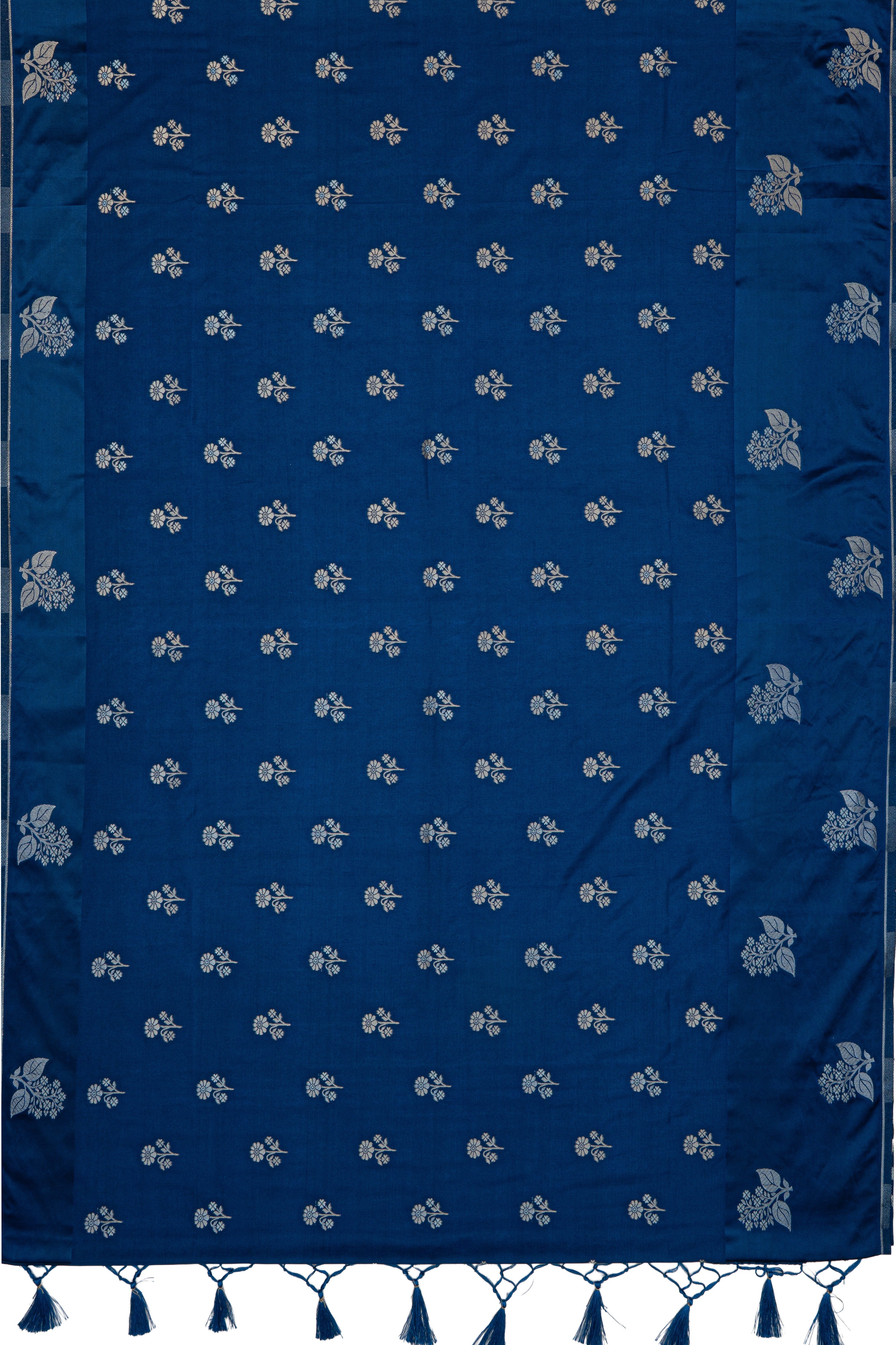 Midnight Blue Dola Silk Saree with a Soft Silk border