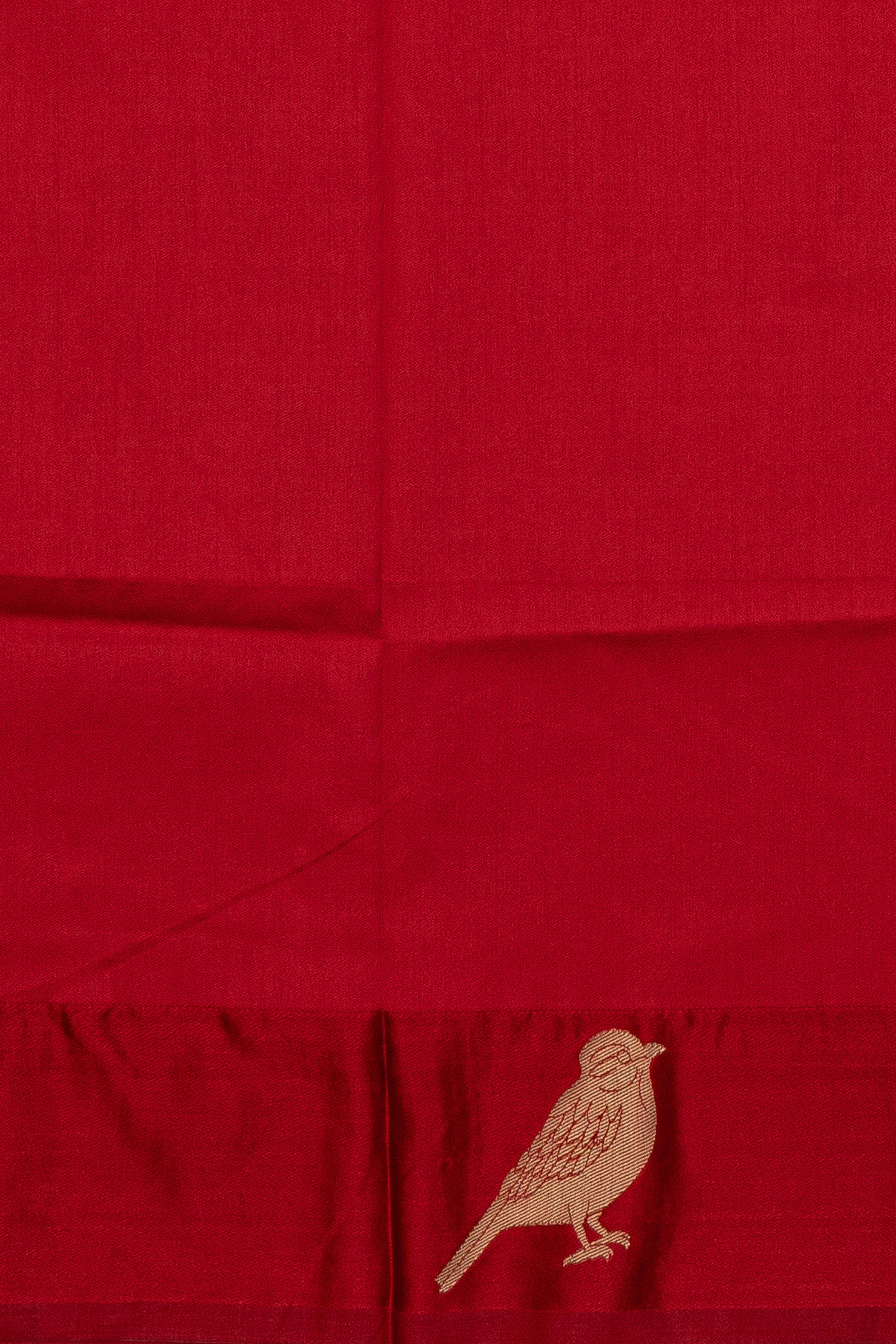 Red Tussar Silk Saree