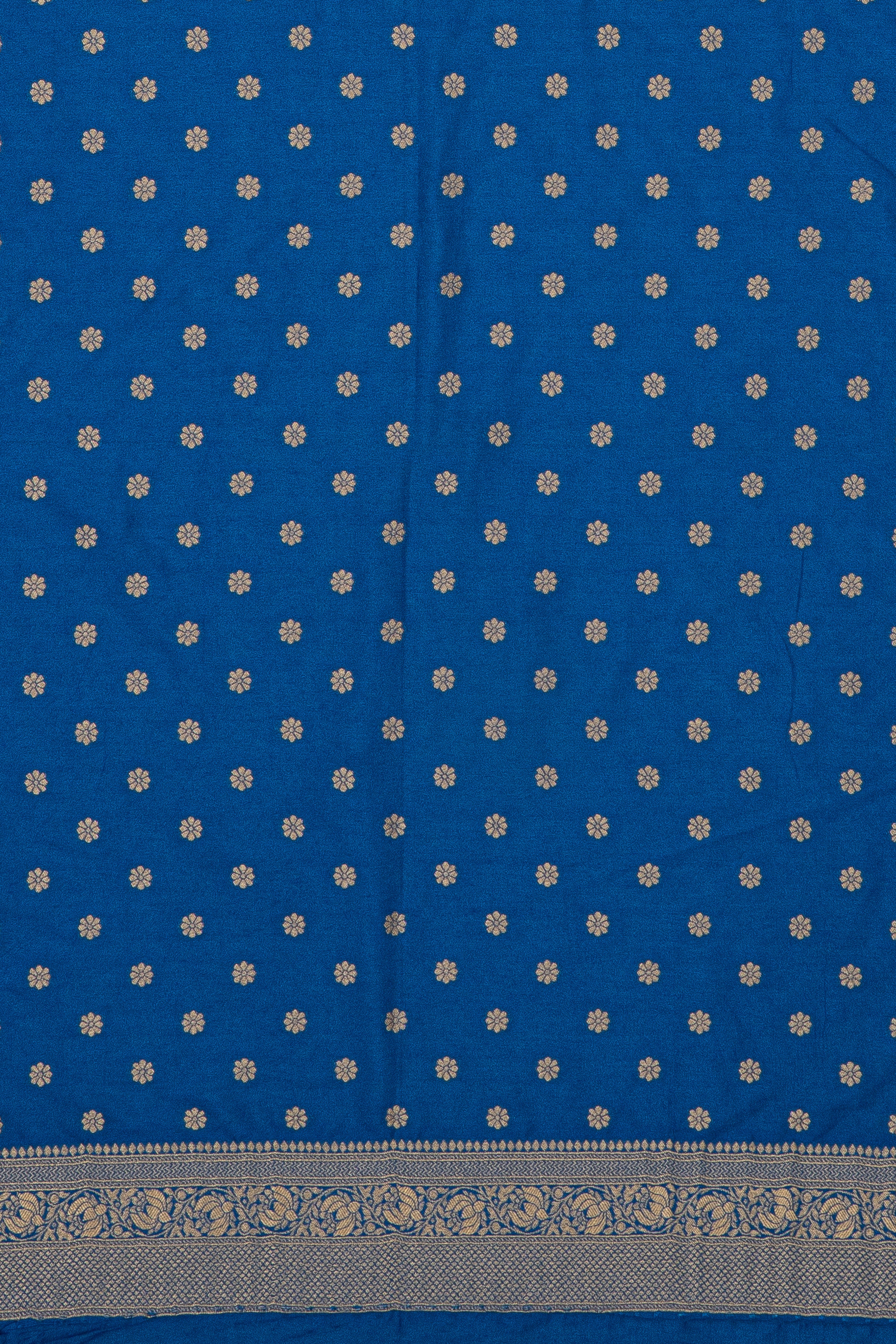 Blue Dola Silk Banarasi Saree