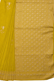 Yellow Dola Silk Banarasi Saree