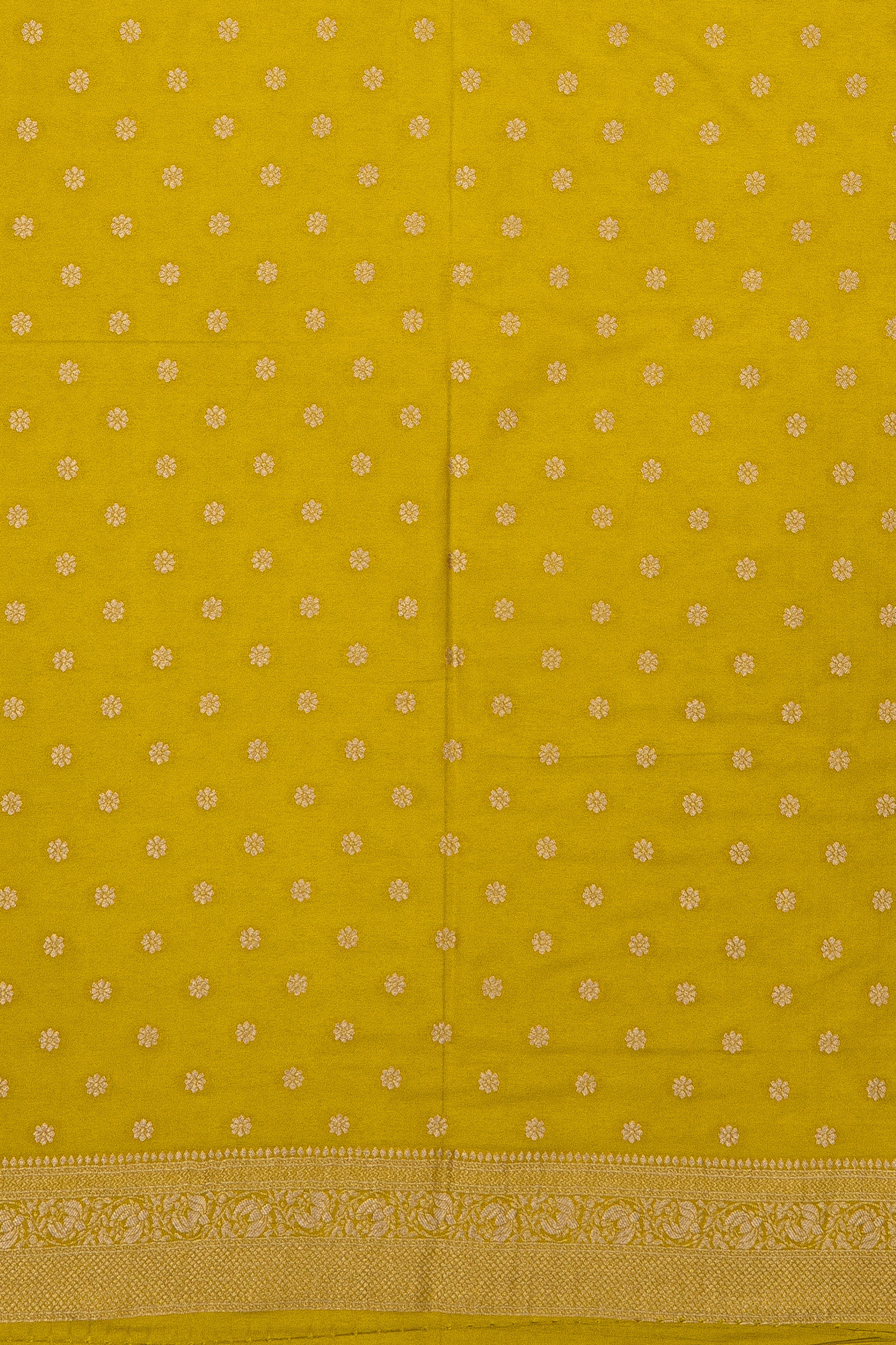 Yellow Dola Silk Banarasi Saree