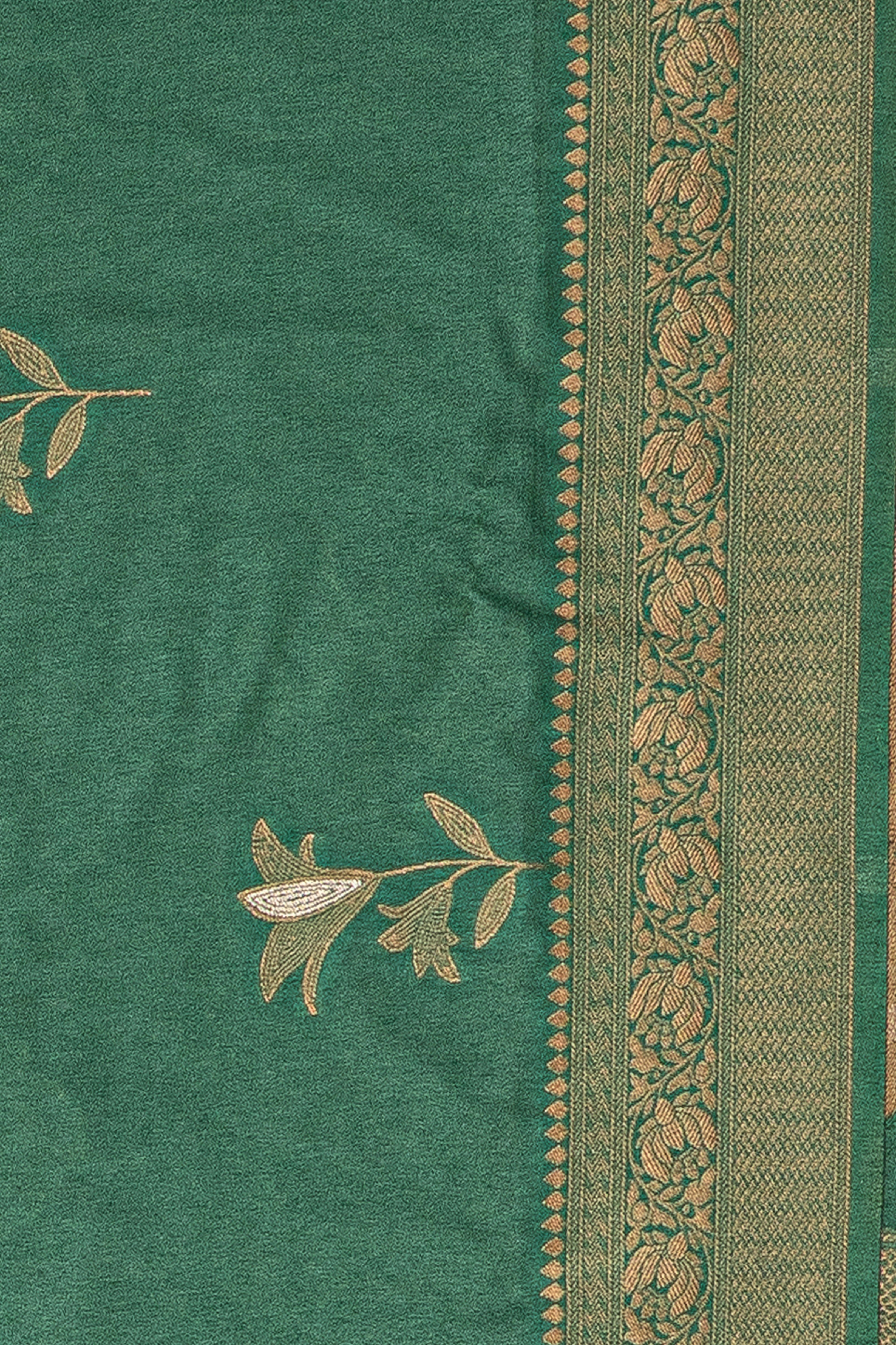 Green Dola Silk Banarasi Saree
