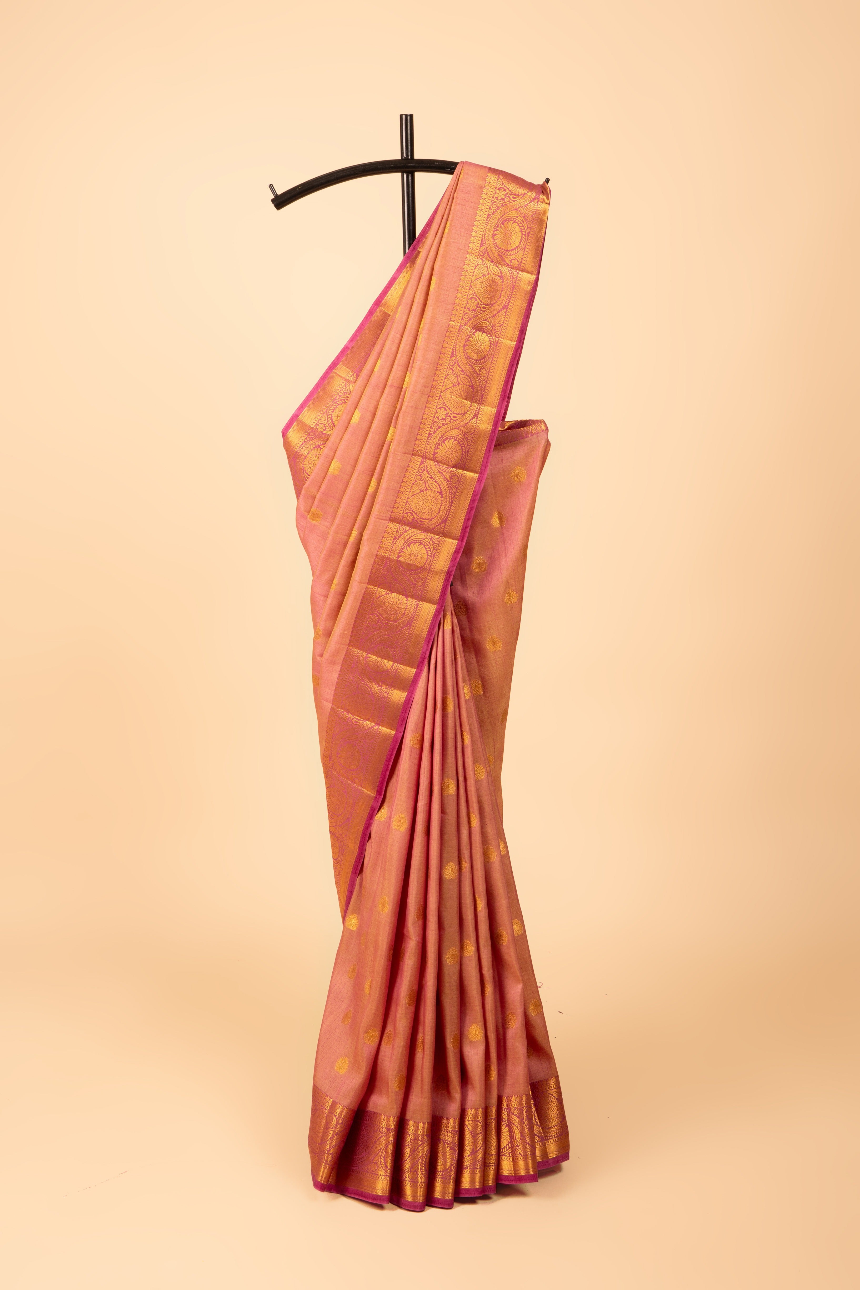 Pastel Purple Raw Silk Saree