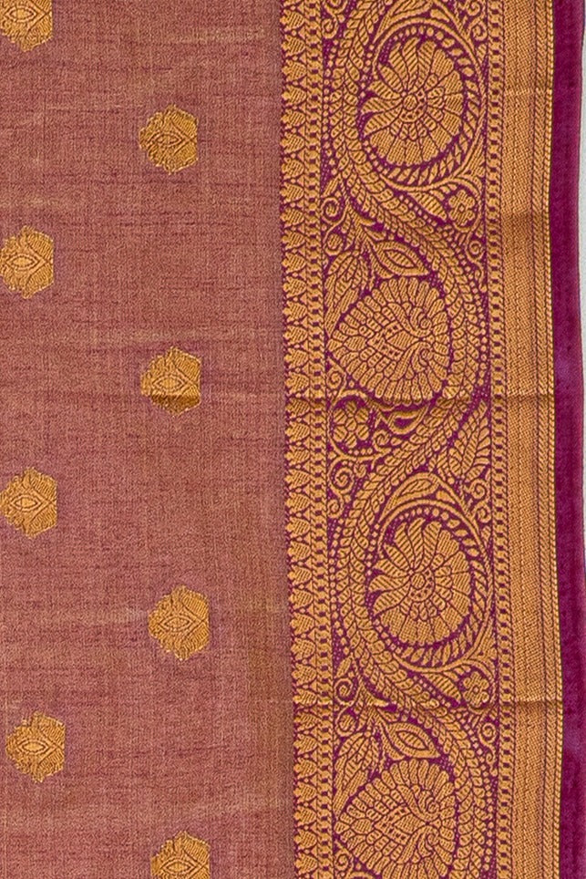 Pastel Purple Raw Silk Saree