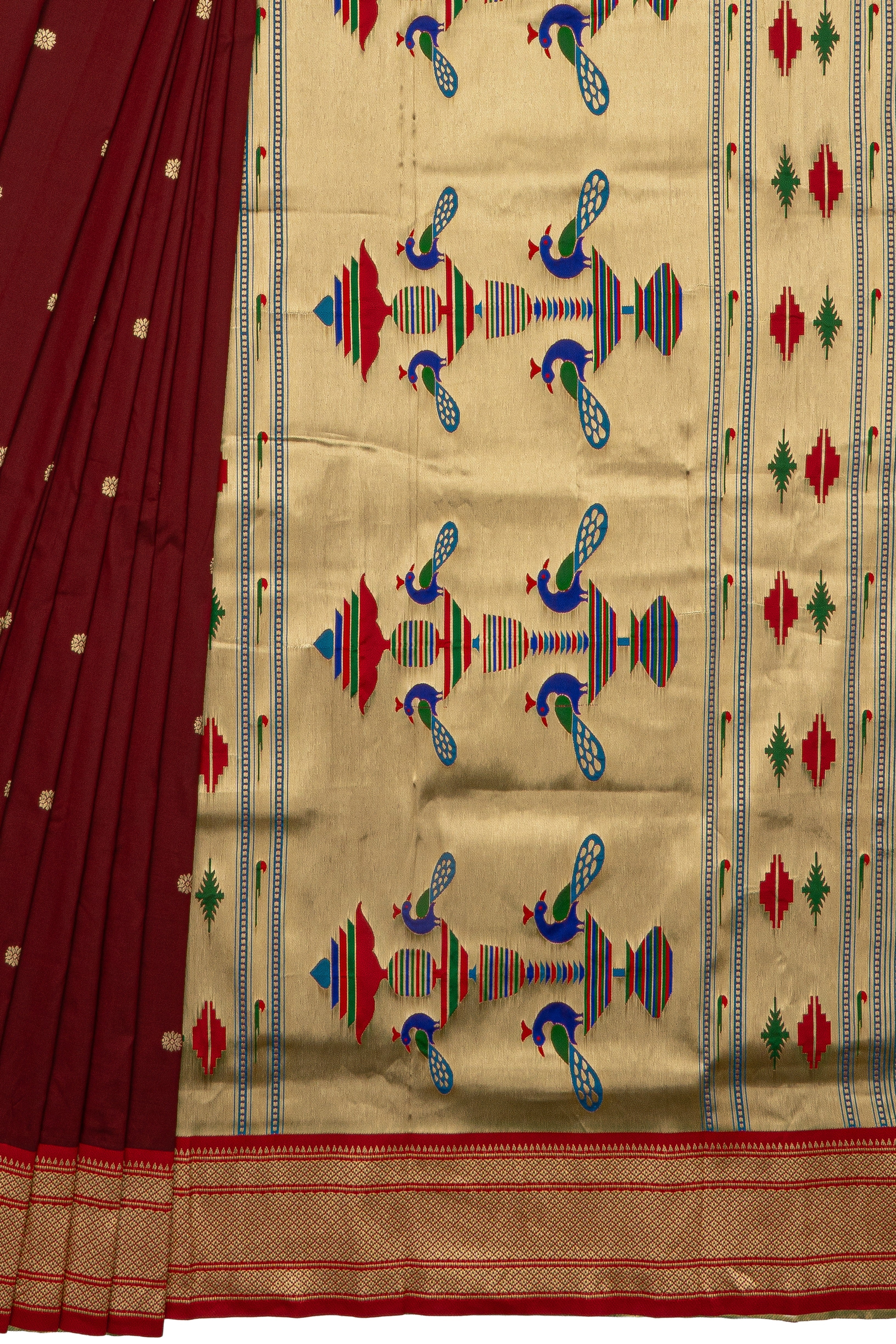 Maroon Apurva Silk Paithani Saree
