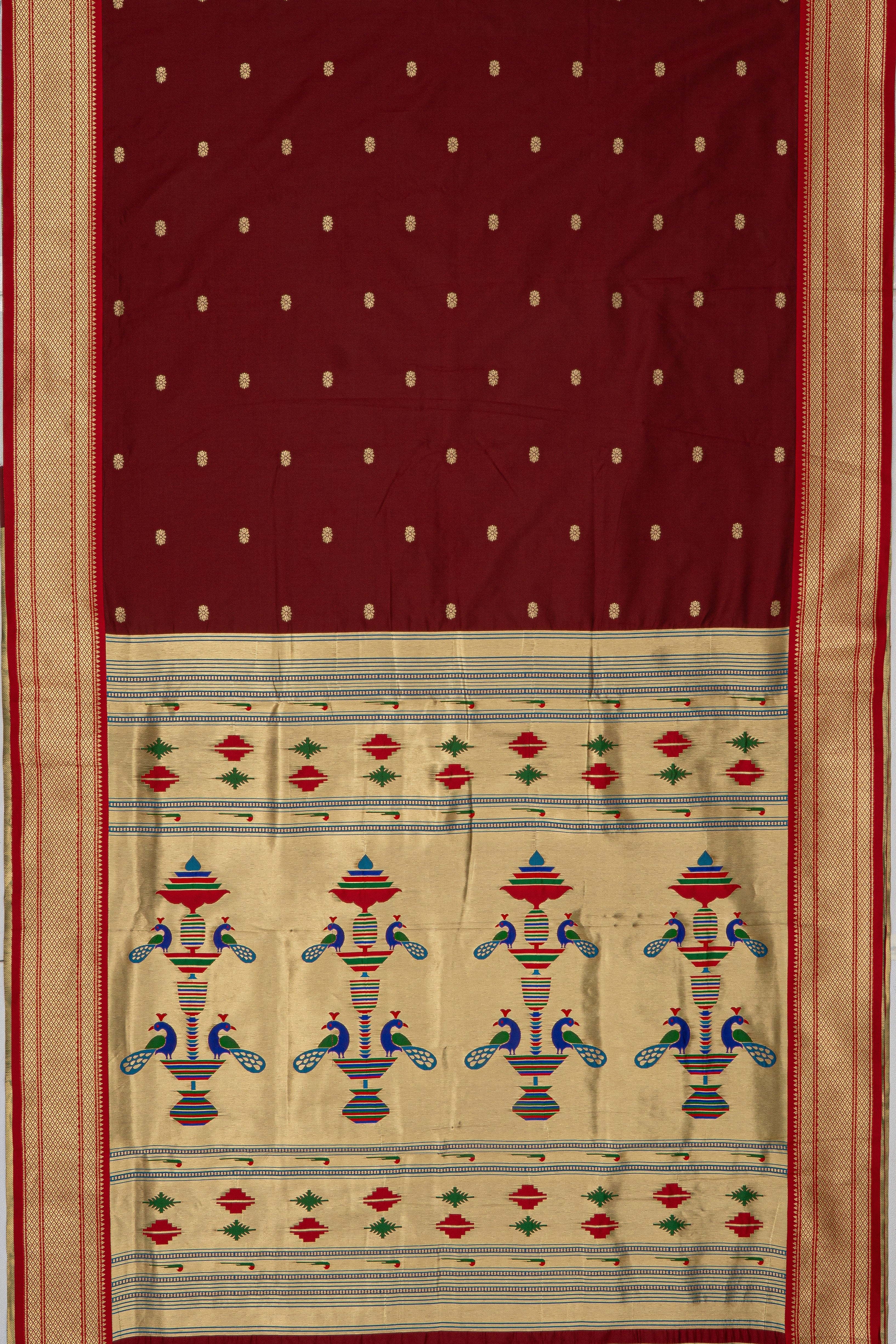 Maroon Apurva Silk Paithani Saree