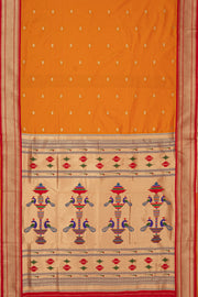 Orange Apurva Silk Paithani Saree