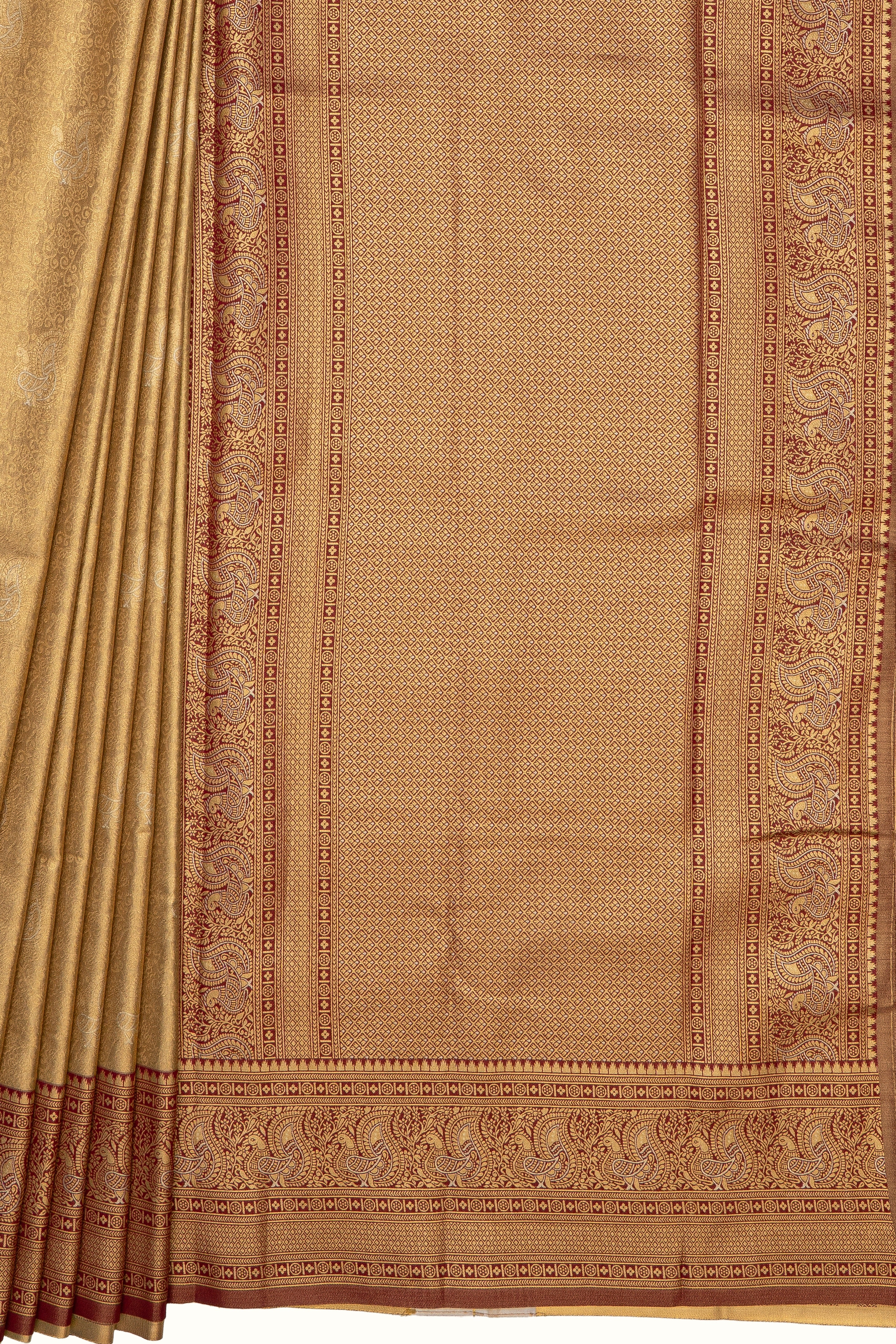 Gold Tissue Silk Kanchi Brocade Saree