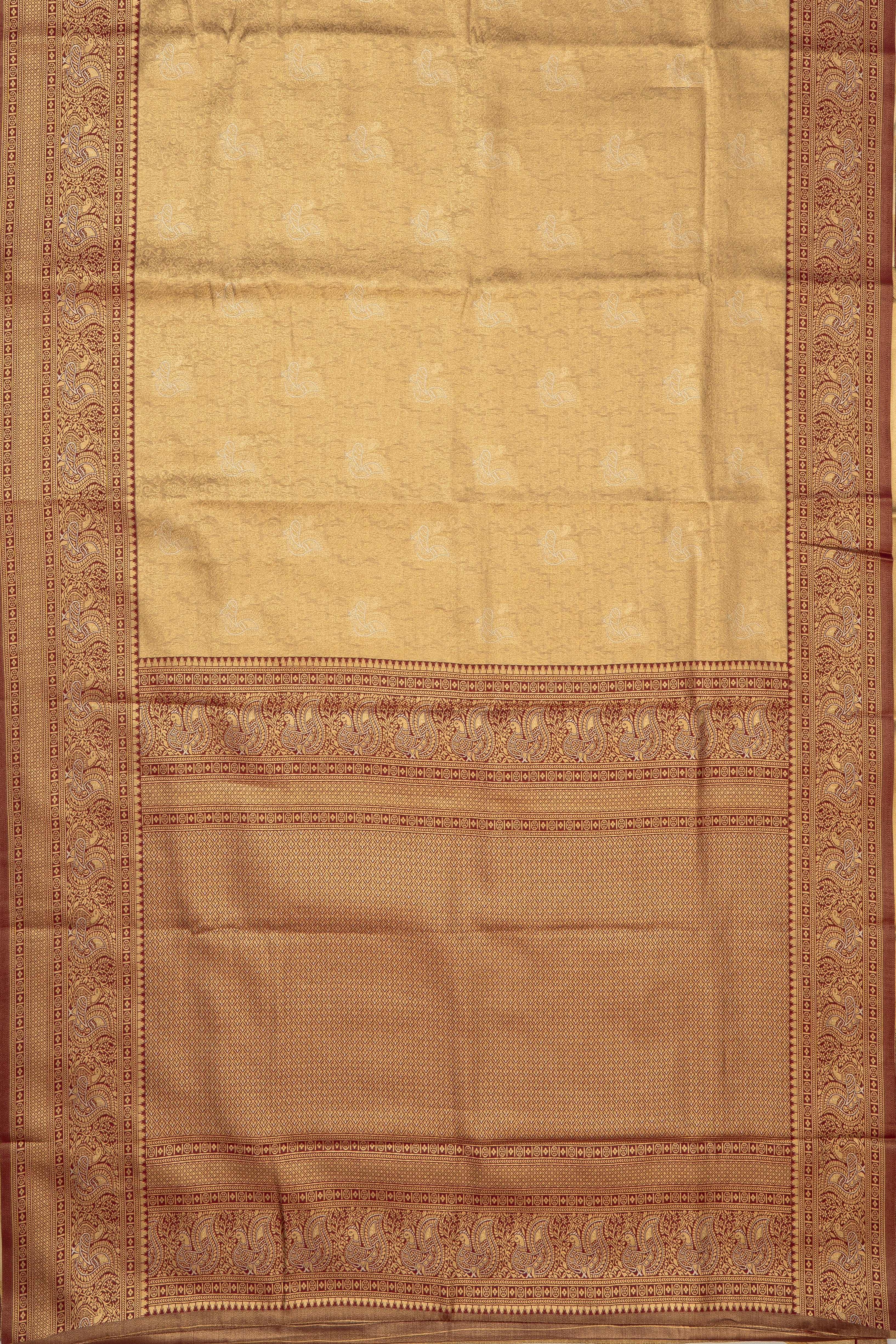 Gold Tissue Silk Kanchi Brocade Saree