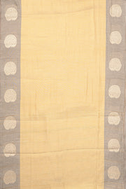 Gold Tissue Silk Saree with contrast Grey border