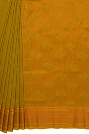 Lime Green Apurva Silk Paithani Saree with Self border