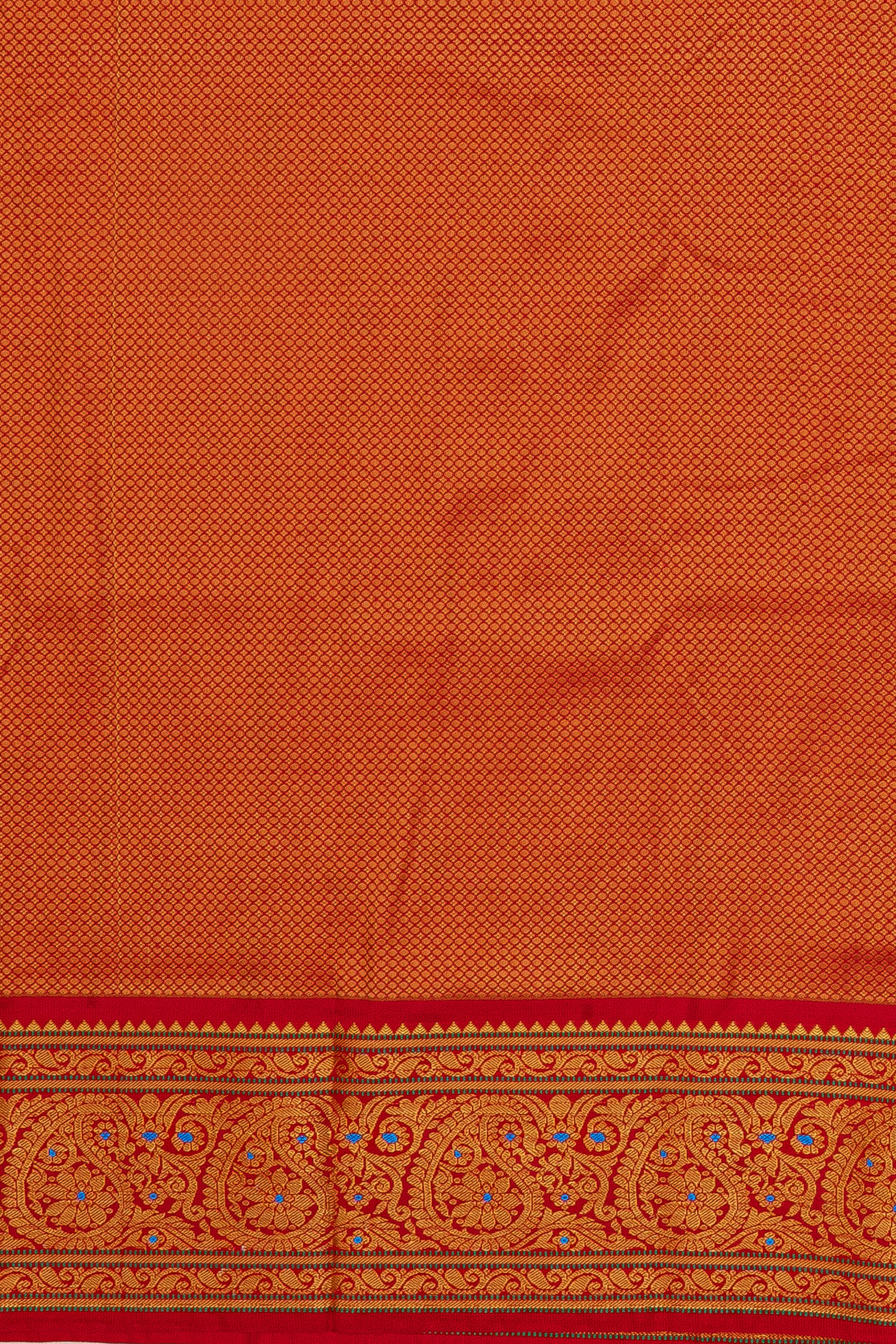 Mehndi Green Apurva Silk Paithani Saree with Red border